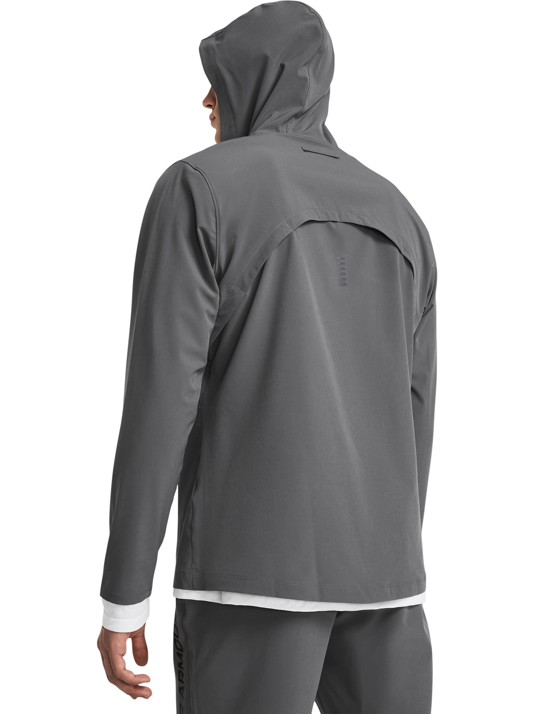 Under Armour Men's OutRun The Storm Zip Up Sports Jacket - L - Dark Grey, Dark Red,Grey,Dark Grey