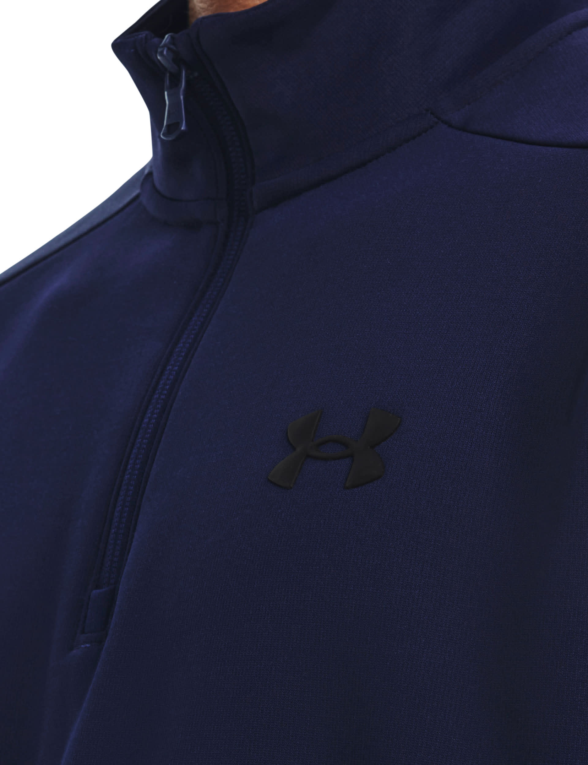 Under Armour Men's Armour Fleece Funnel Neck Sweatshirt - Dark Navy, Black,Dark Navy,Khaki