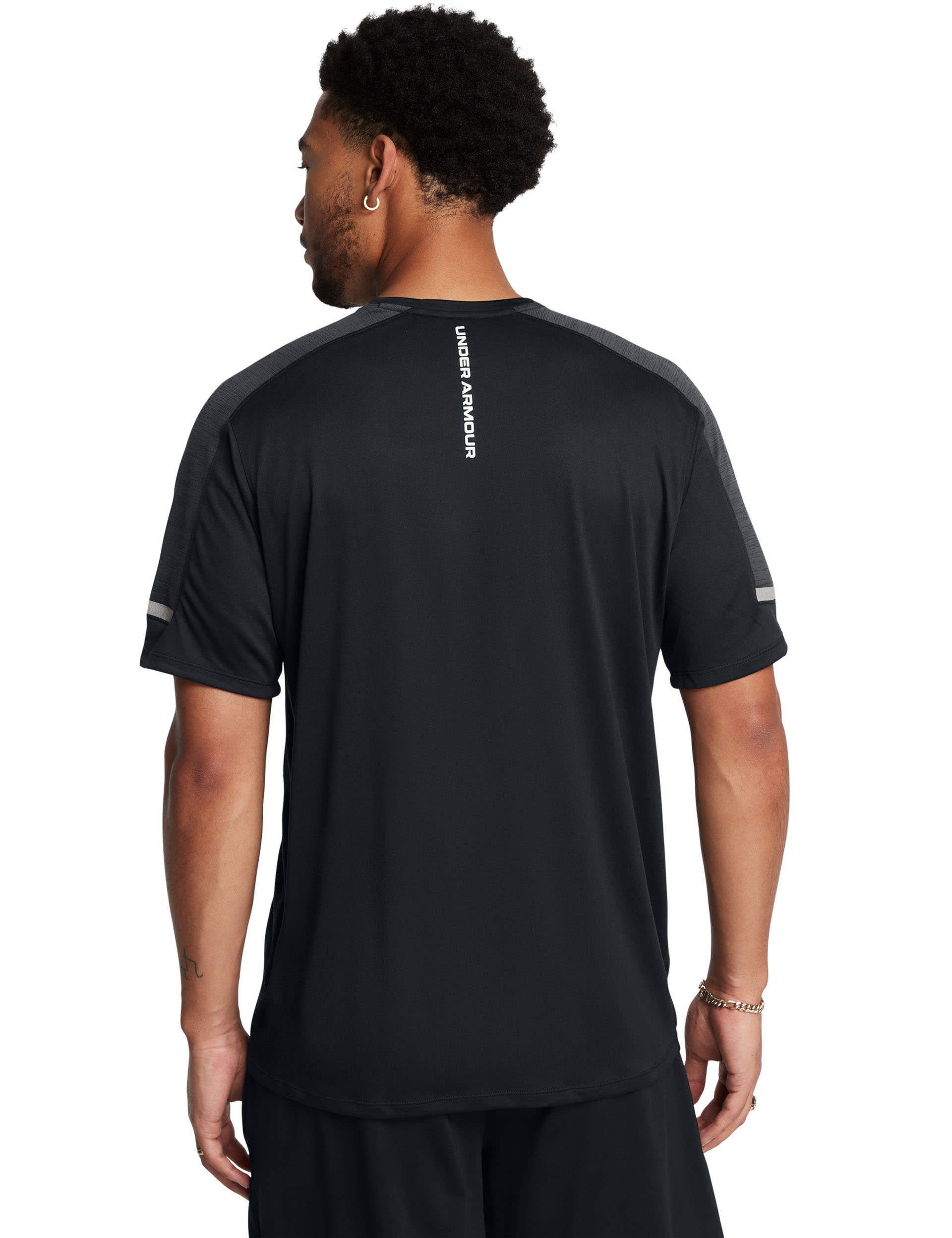 Under Armour Men's Tech Utility Crew Neck Training T-Shirt - M - Black, Blue,Black