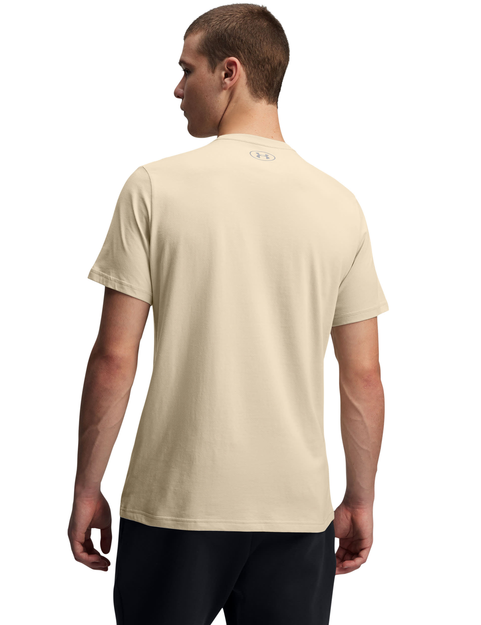 Under Armour Men's Foundation Cotton Rich Sports T-Shirt - M - Beige, Beige