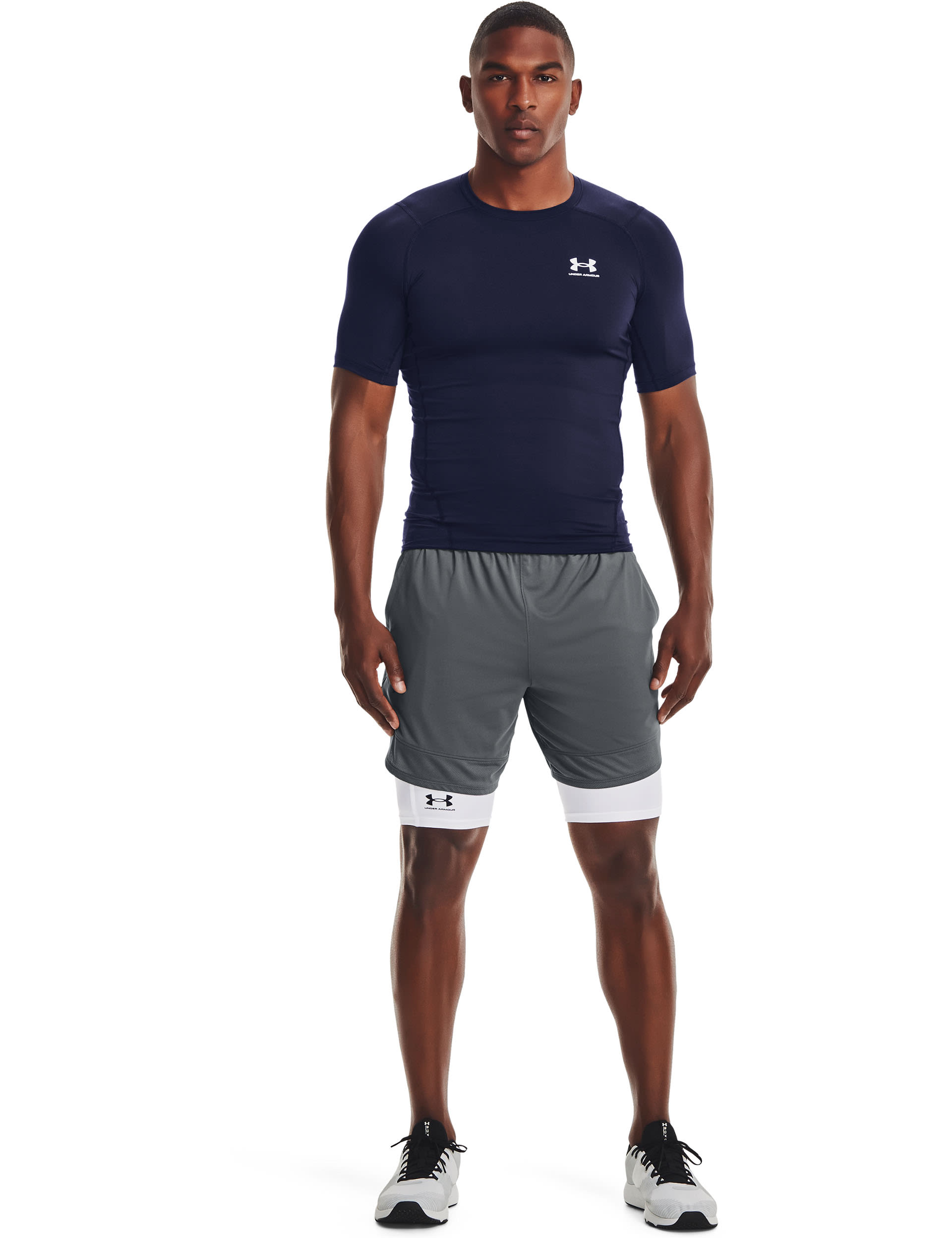 Under Armour Men's HeatGear Armour Compression Training T-Shirt - L - Dark Navy, White,Khaki,Black,Dark Navy