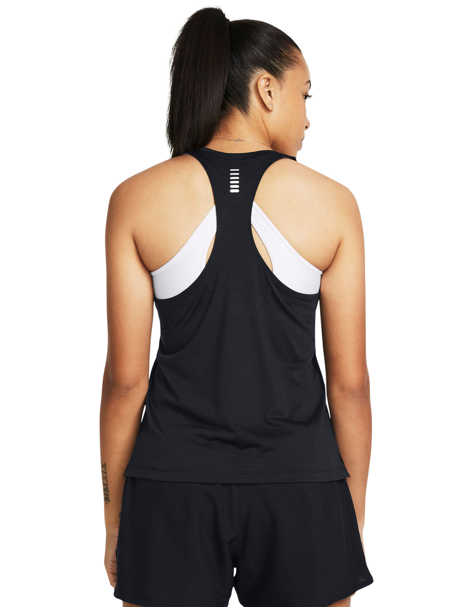 Under Armour Women's Launch Scoop Neck Racer Back Running Vest Top - Black, Black