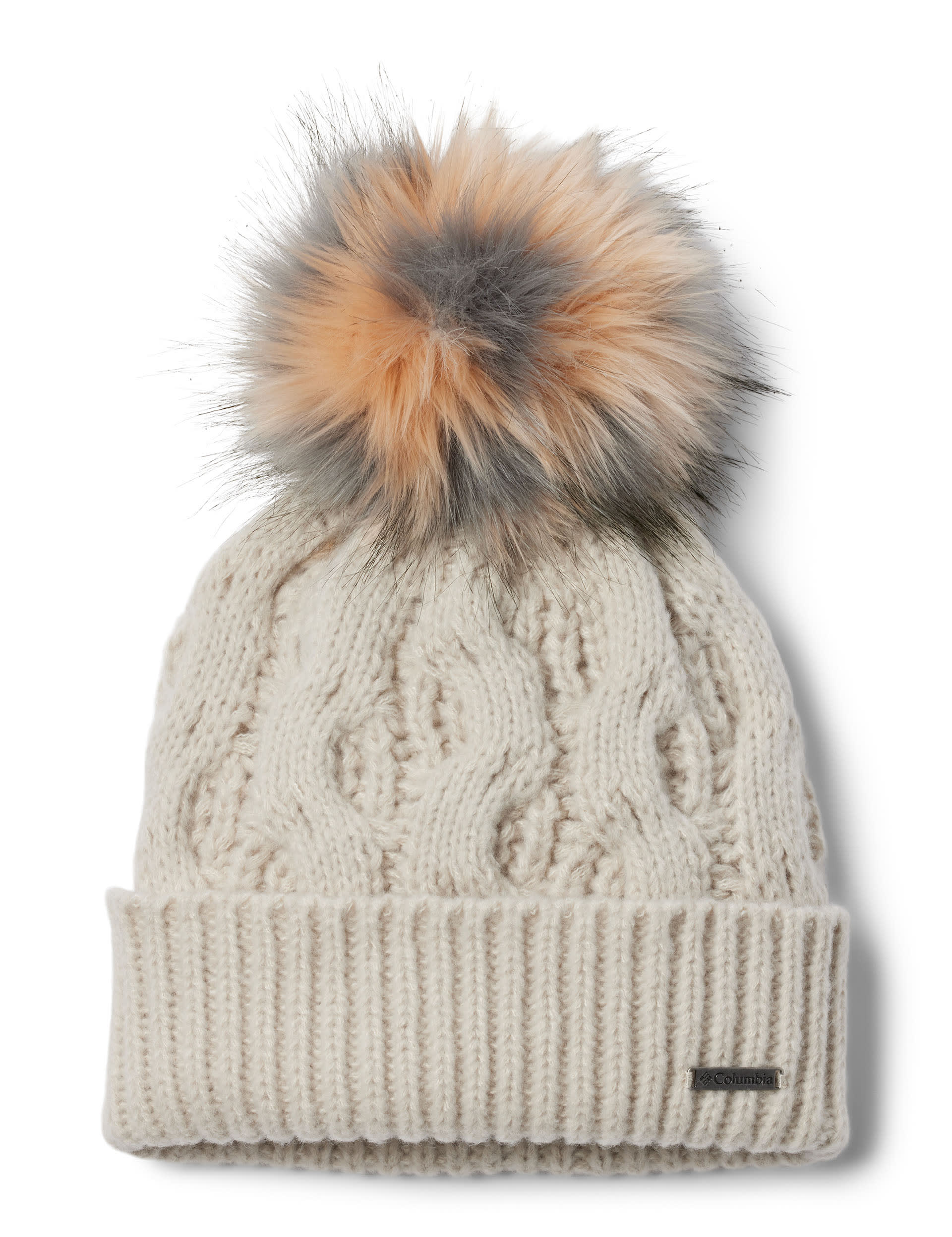 Columbia Women's Boundless Days Faux Fur Pom Beanie - Stone, Stone,Black