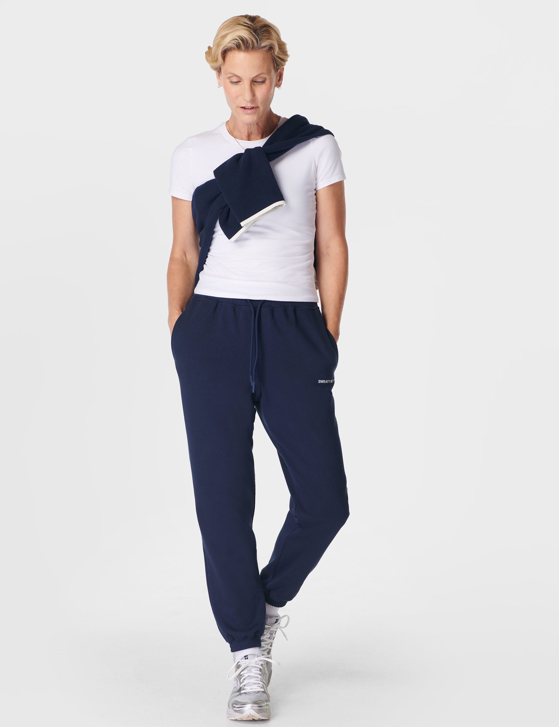 Sweaty Betty Women's Revive Cotton Rich Cuffed Joggers - M - Navy, Navy