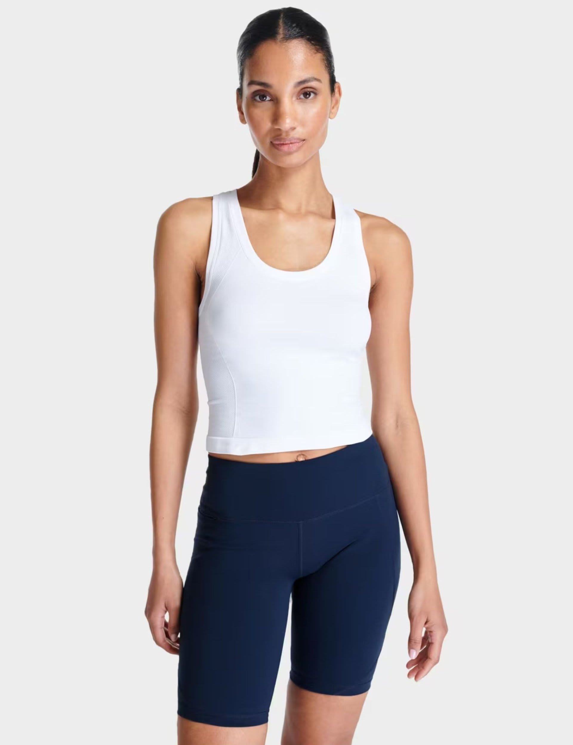 Sweaty Betty Women's Racer Back Seamless Crop Tank Top - White, White