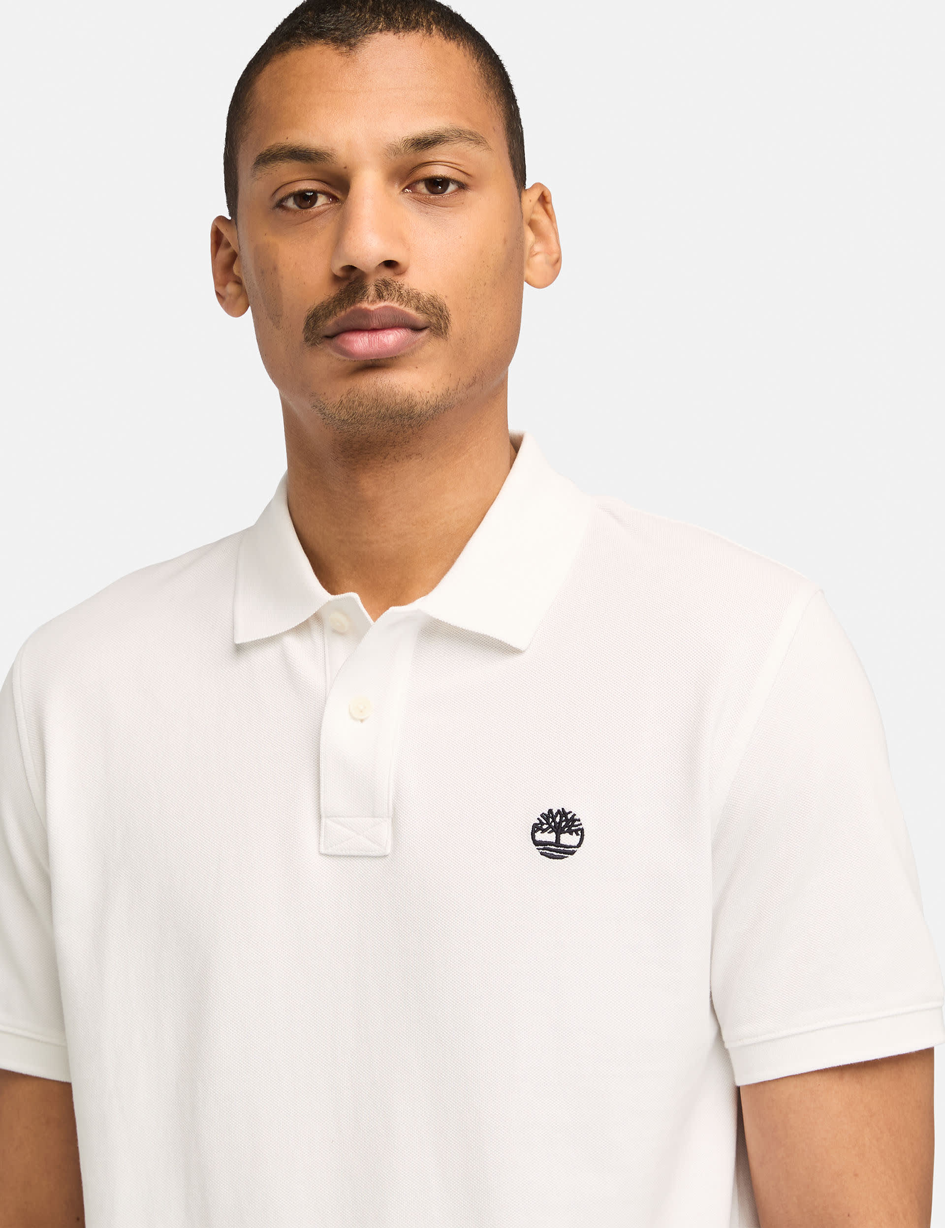 Timberland Men's Pure Cotton Pique Polo Shirt - White, Grey,White,Black,Berry