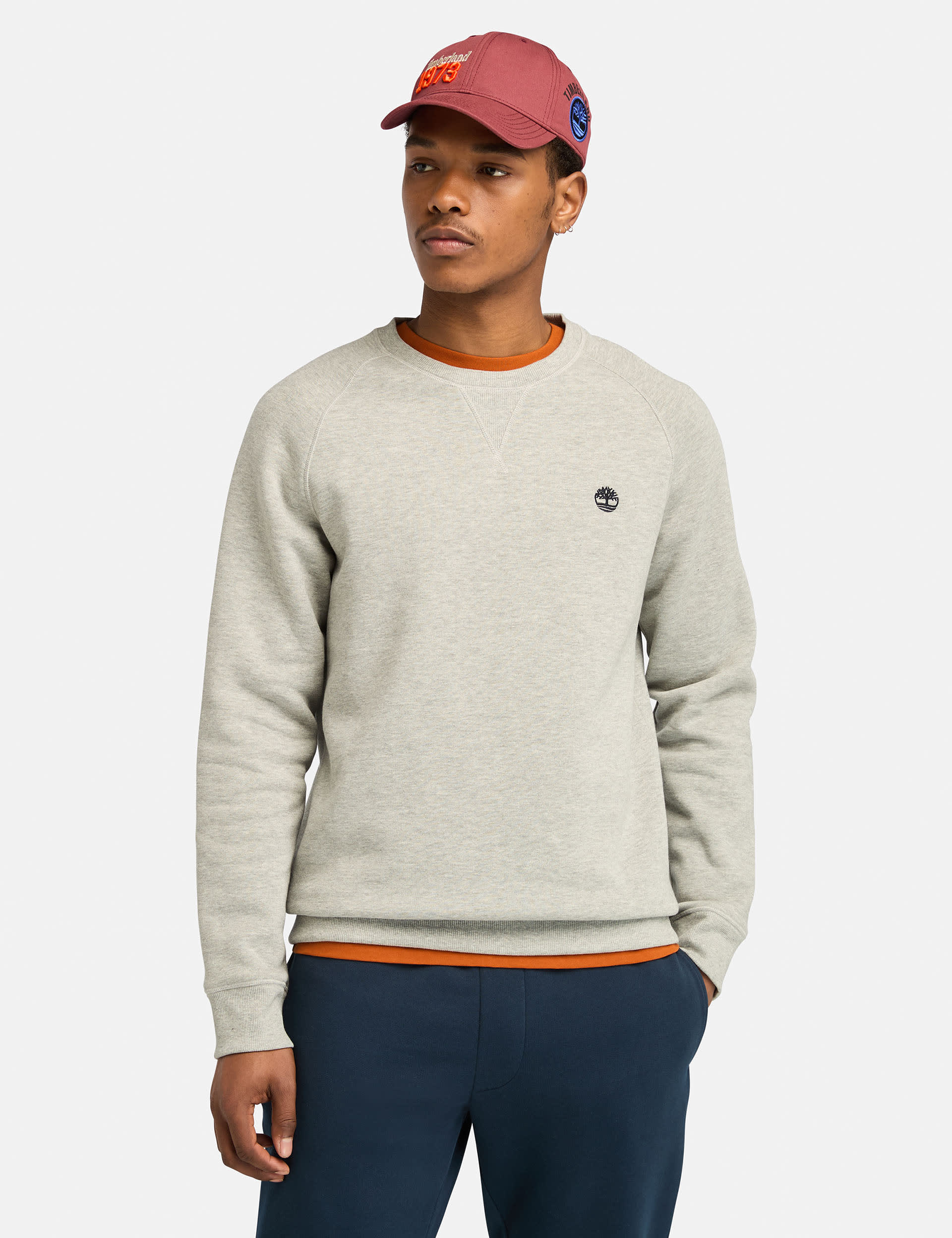 Timberland Men's Cotton Rich Crew Neck Sweatshirt - M - Grey, Dark Green,Grey,Black,Denim