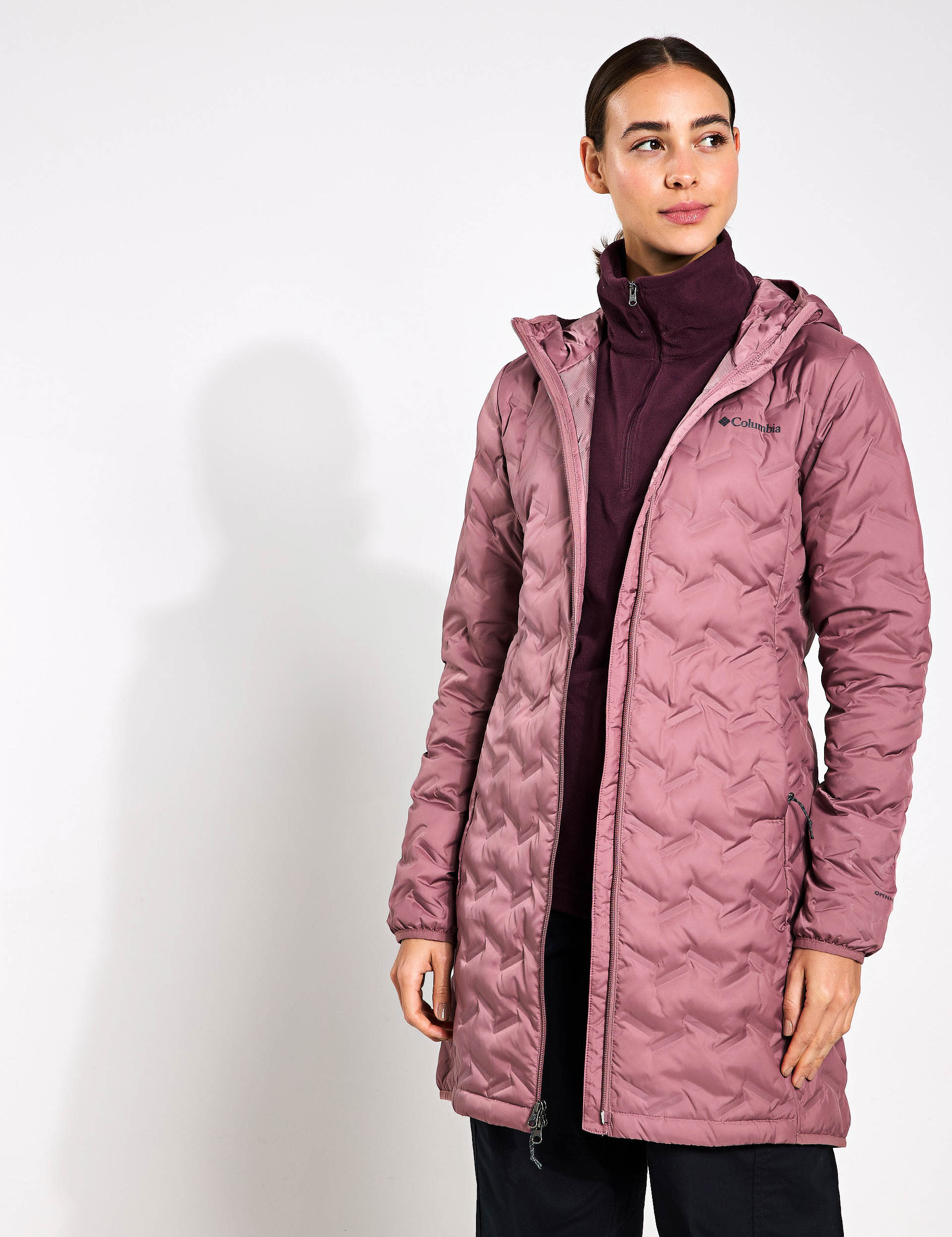 Columbia Women's Delta Ridge Down Longline Puffer Jacket - XS - Light Purple, Light Purple