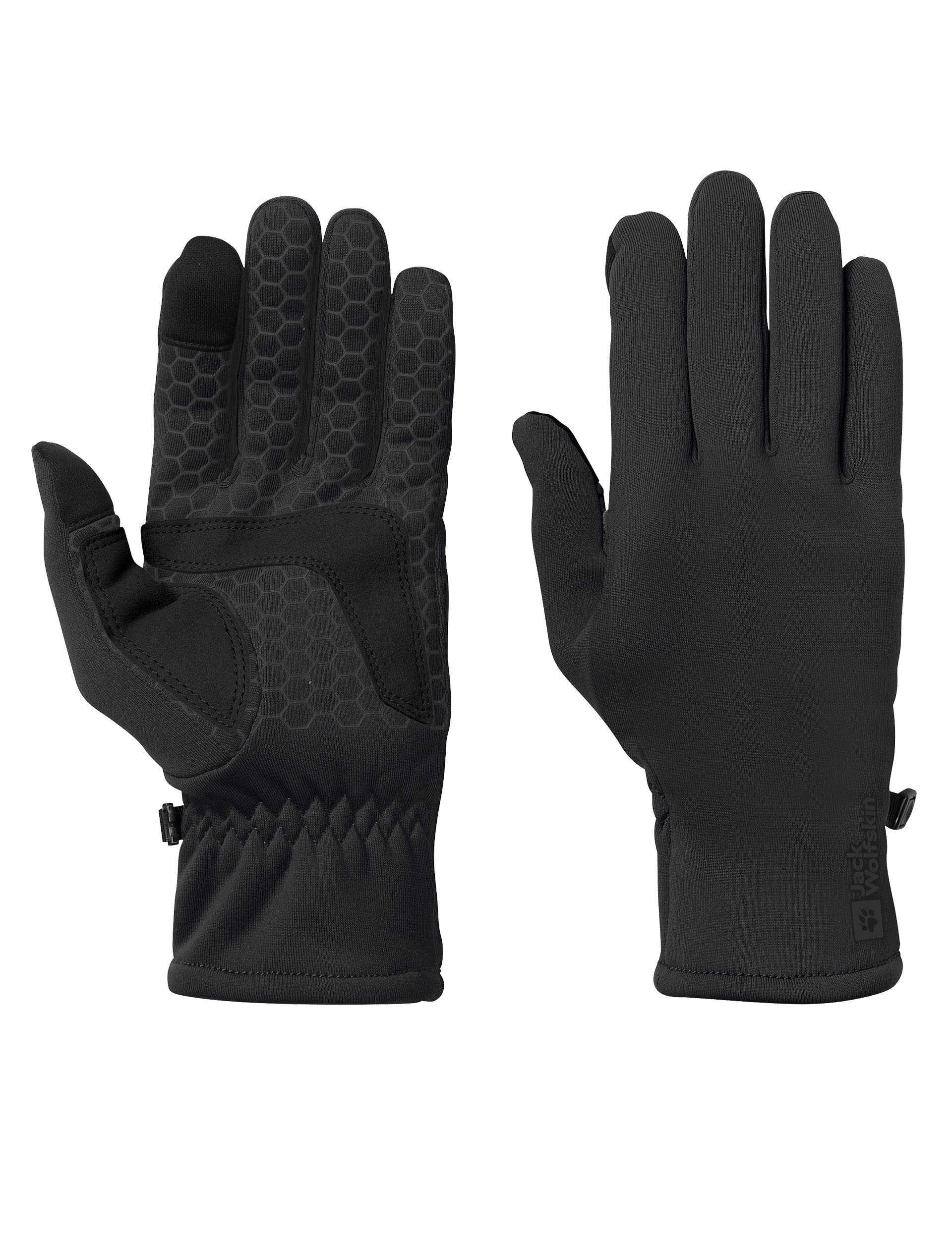 Jack Wolfskin Men's Allrounder Touchscreen Thermal Gloves - Black, Black