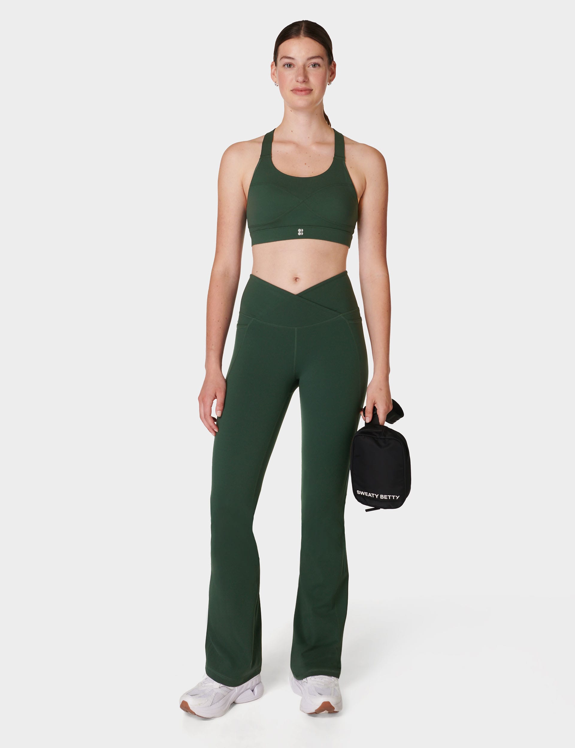 Sweaty Betty Women's Power 32 Flared Yoga Pants - XS - Dark Green, Dark Green