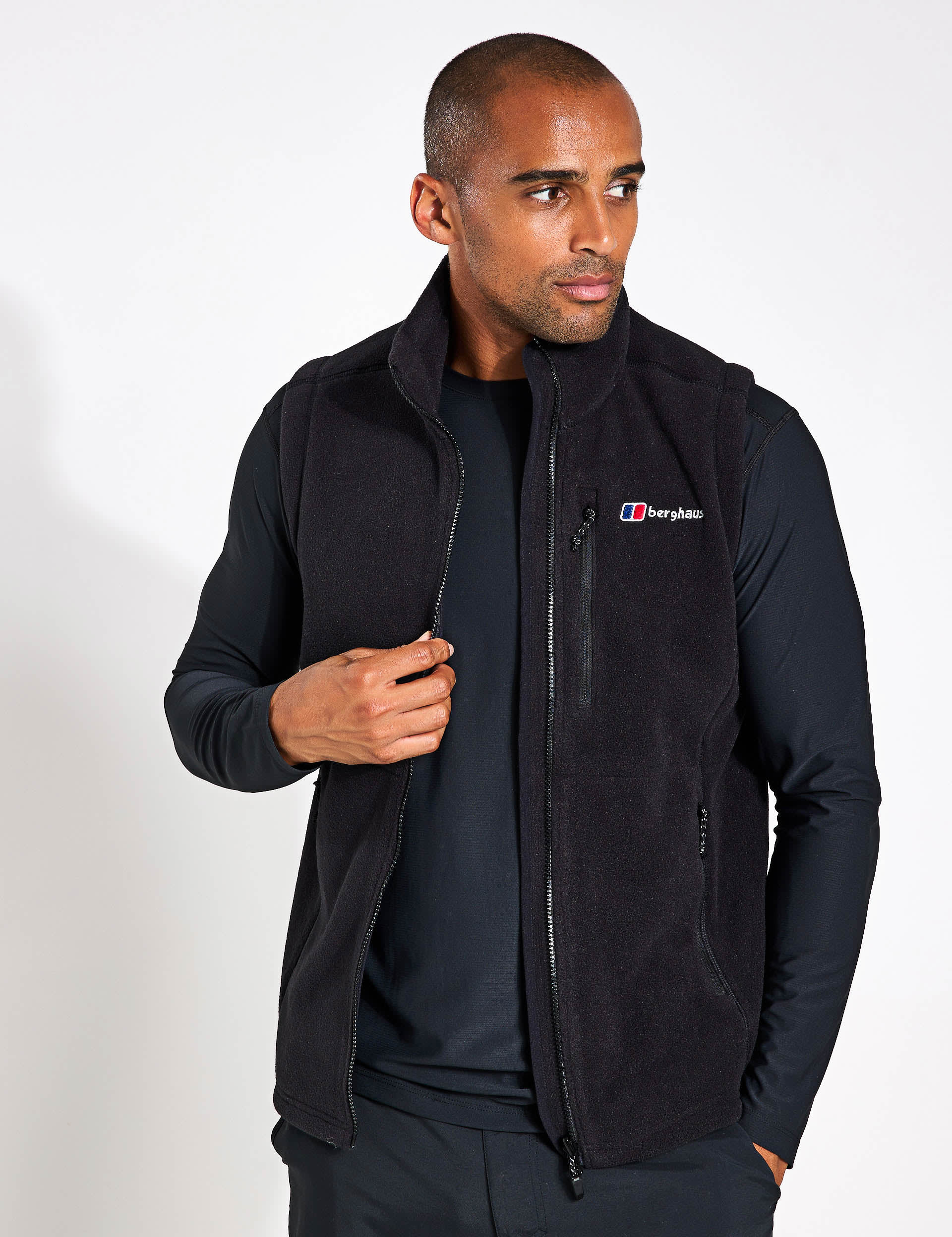 Berghaus Men's Prism Polartec Fleece Gilet - Black, Black