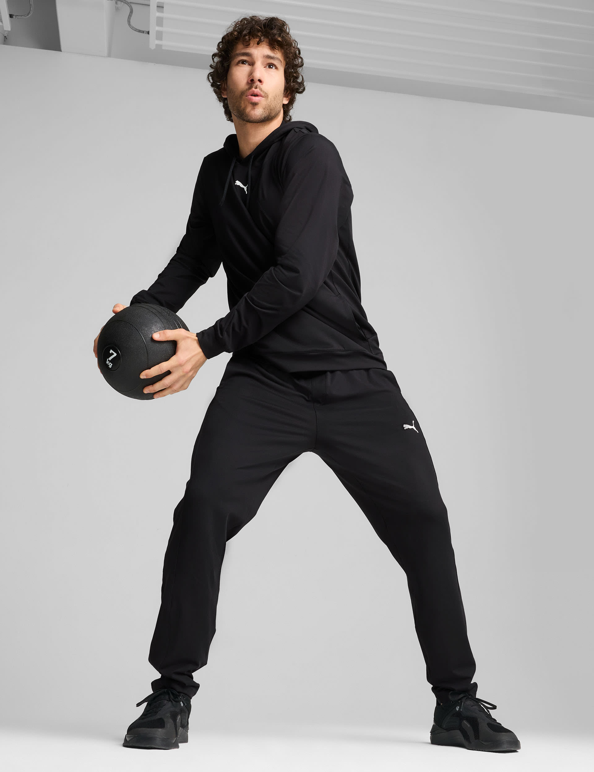 Puma Men's Cloudspun Hoodie - Black, Black,Dark Grey