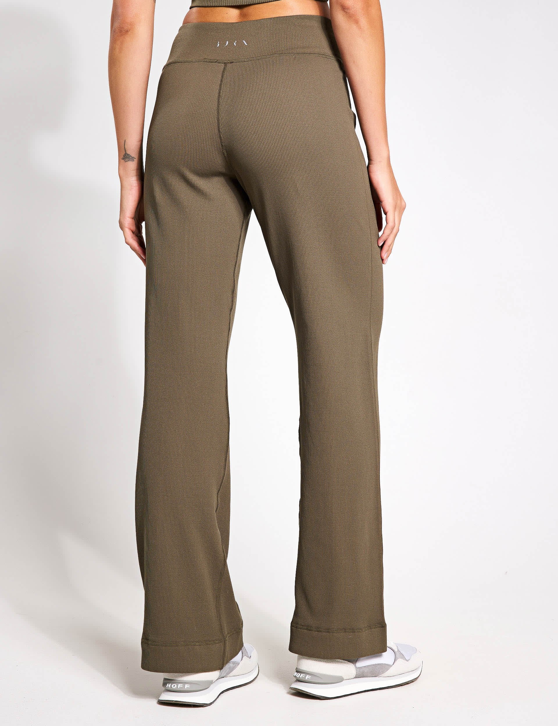 Born Women's Fait High Waisted Straight Leg Trousers - M - Brown, Black,Brown