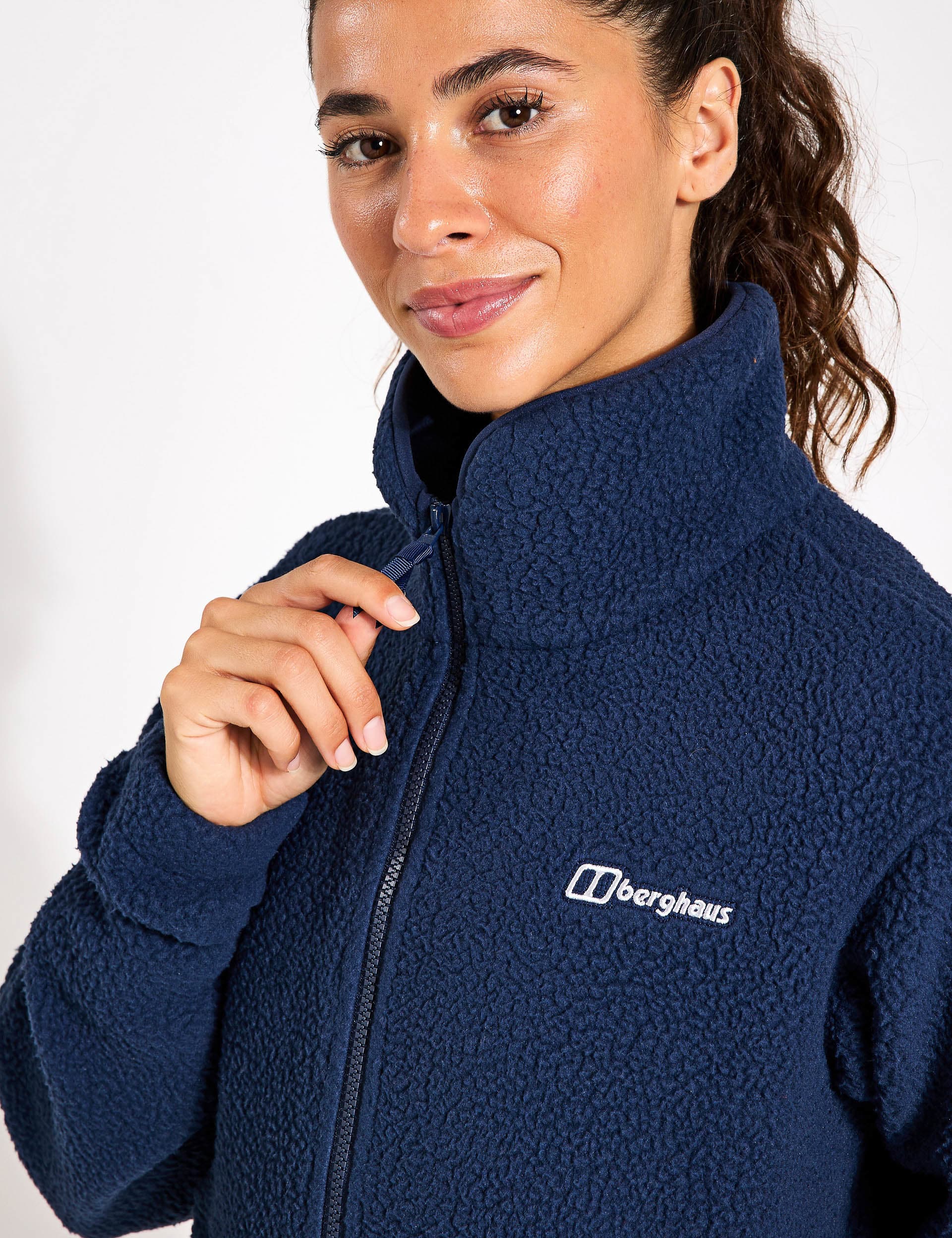 Berghaus Women's Hawksker Half Zip Fleece Jacket - 12 - Dark Blue, Khaki,Dark Blue