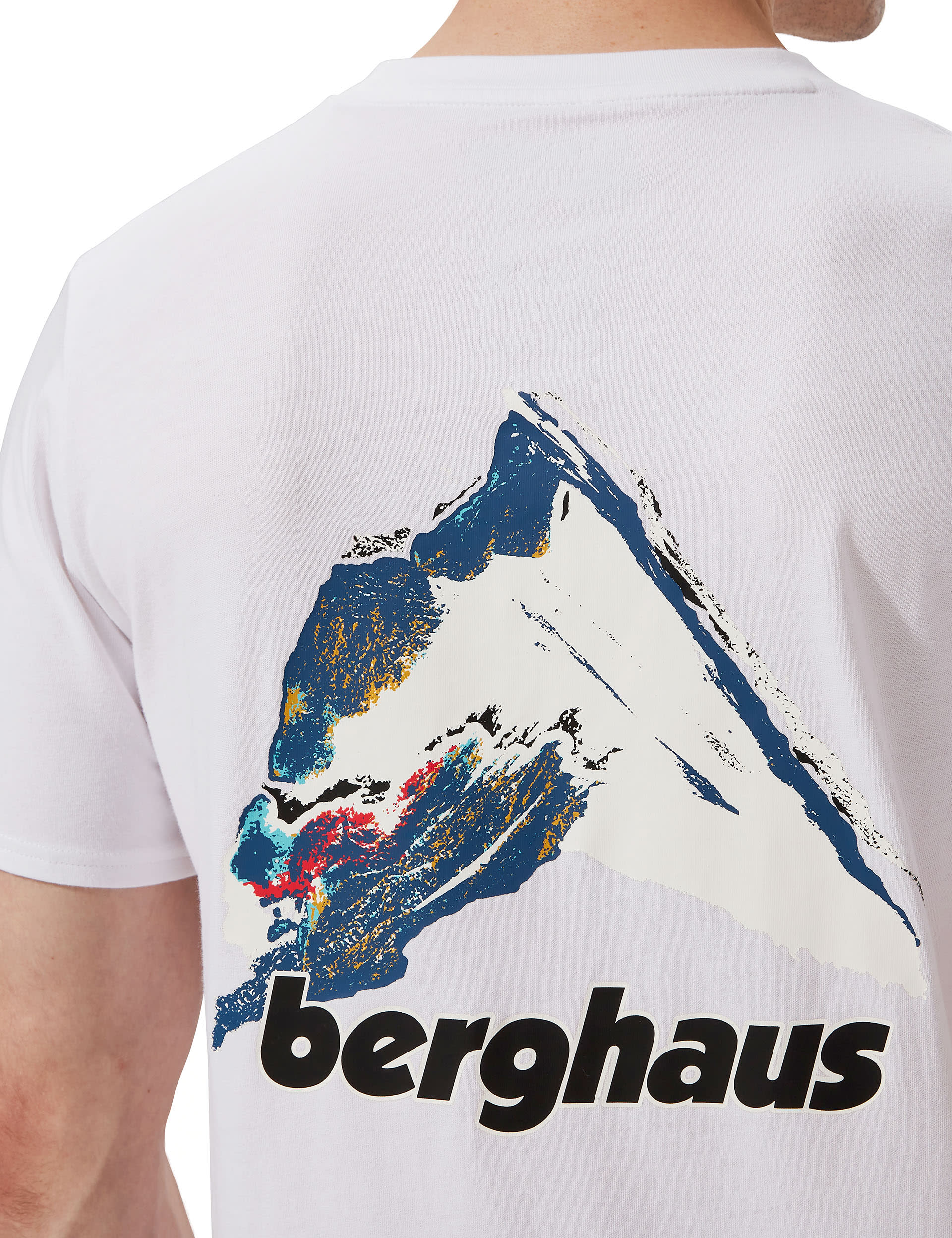 Berghaus Men's Mountain Art Pure Cotton Crew Neck T-Shirt - White, White