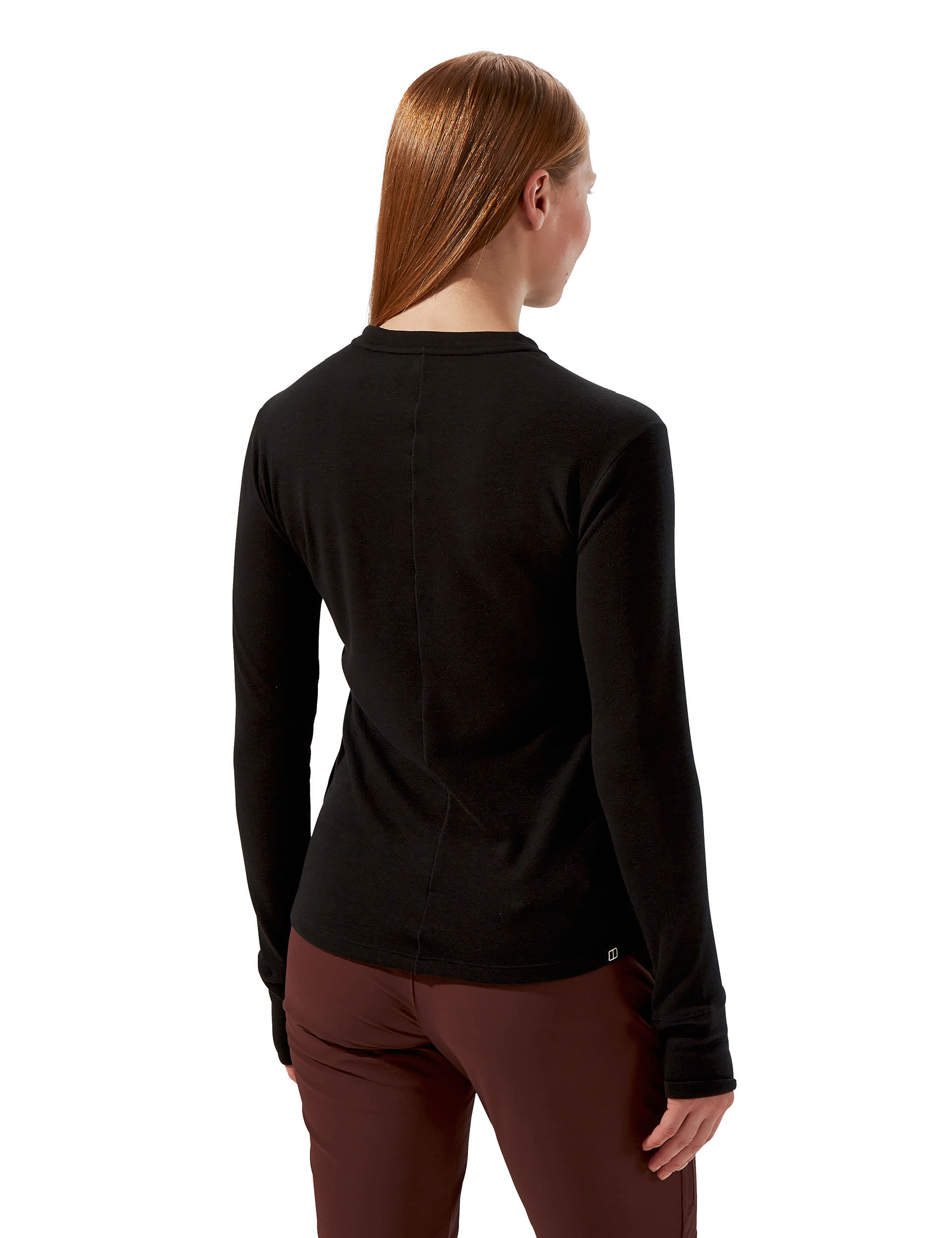 Berghaus Women's Ivyhill Crew Neck Base Layer Top - 12 - Black, Black,Soft Pink