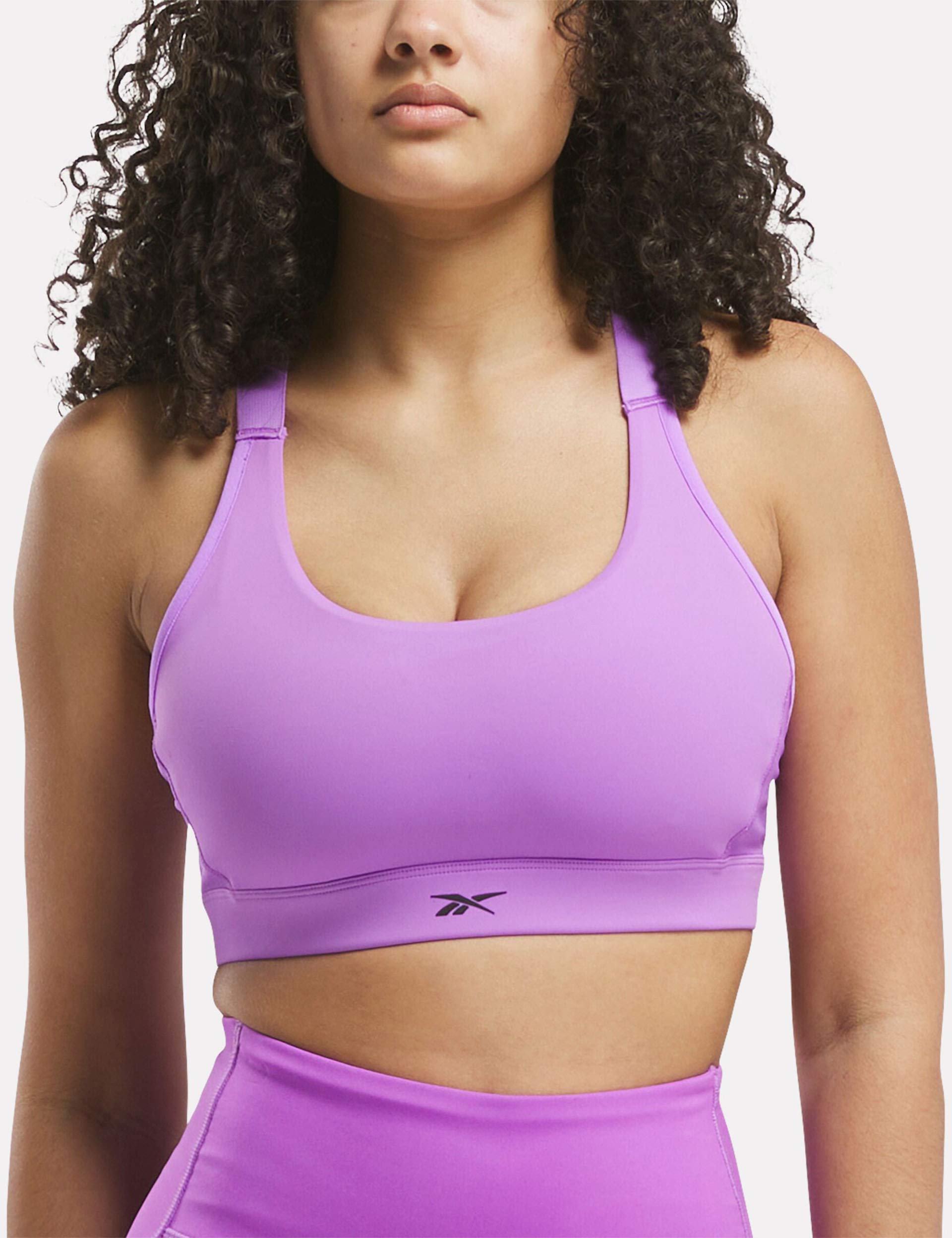 Reebok Women's Lux Non Wired Sports Bra (A-E) - XS - Purple, Purple