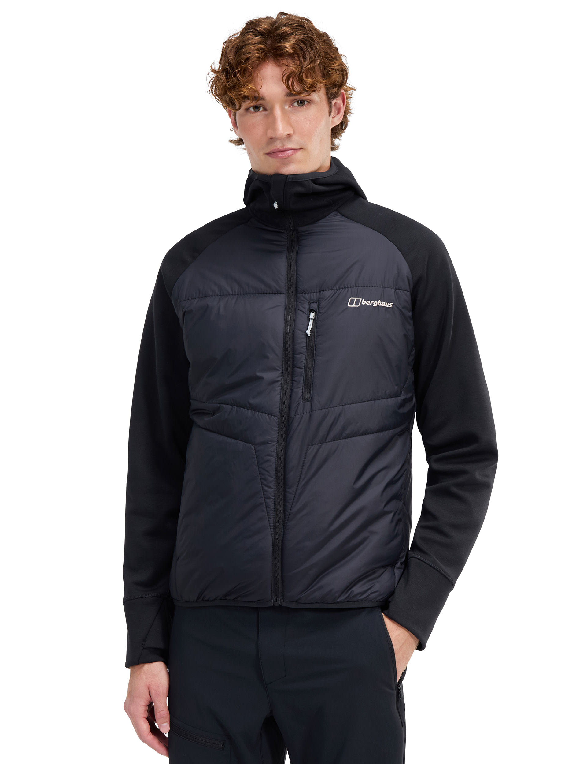 Berghaus Men's Trawden Hybrid Hooded Jacket - L - Black, Black