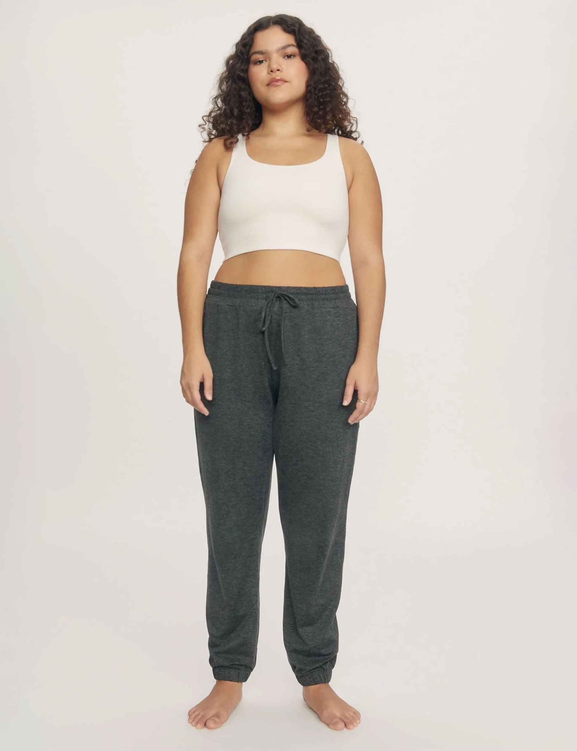 Girlfriend Collective Women's ReSet Cuffed High Waisted Relaxed Joggers - M - Dark Grey, Dark Grey