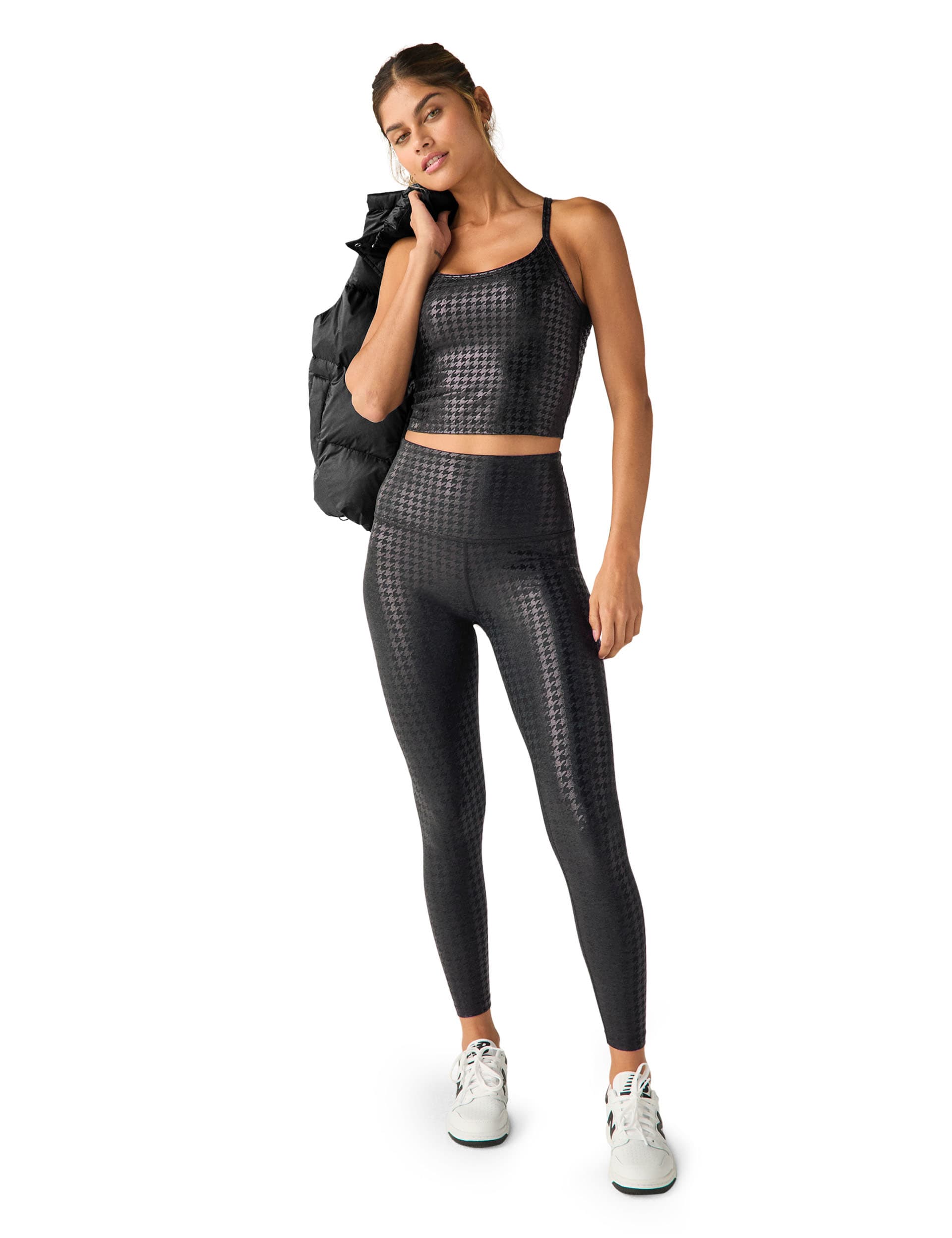 Beyond Yoga Women's Caught In The Midi High Waisted 7/8 Leggings - XL - Black Mix, Black Mix