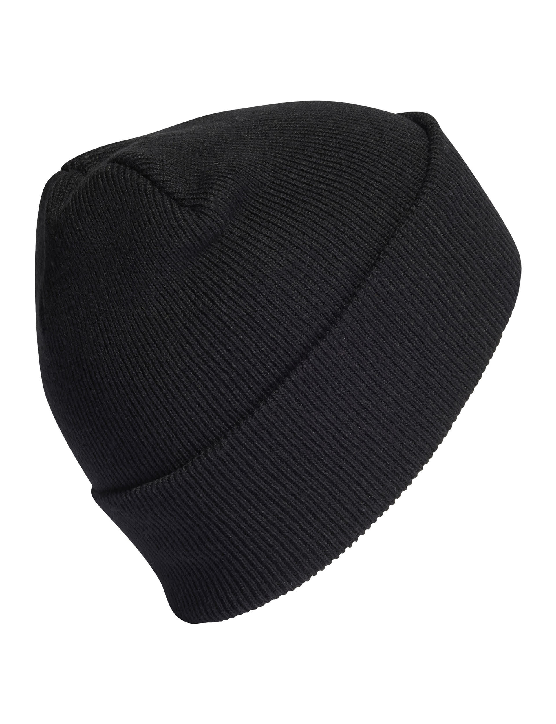 Adidas Logo Rib Beanie Hat - Black, Black