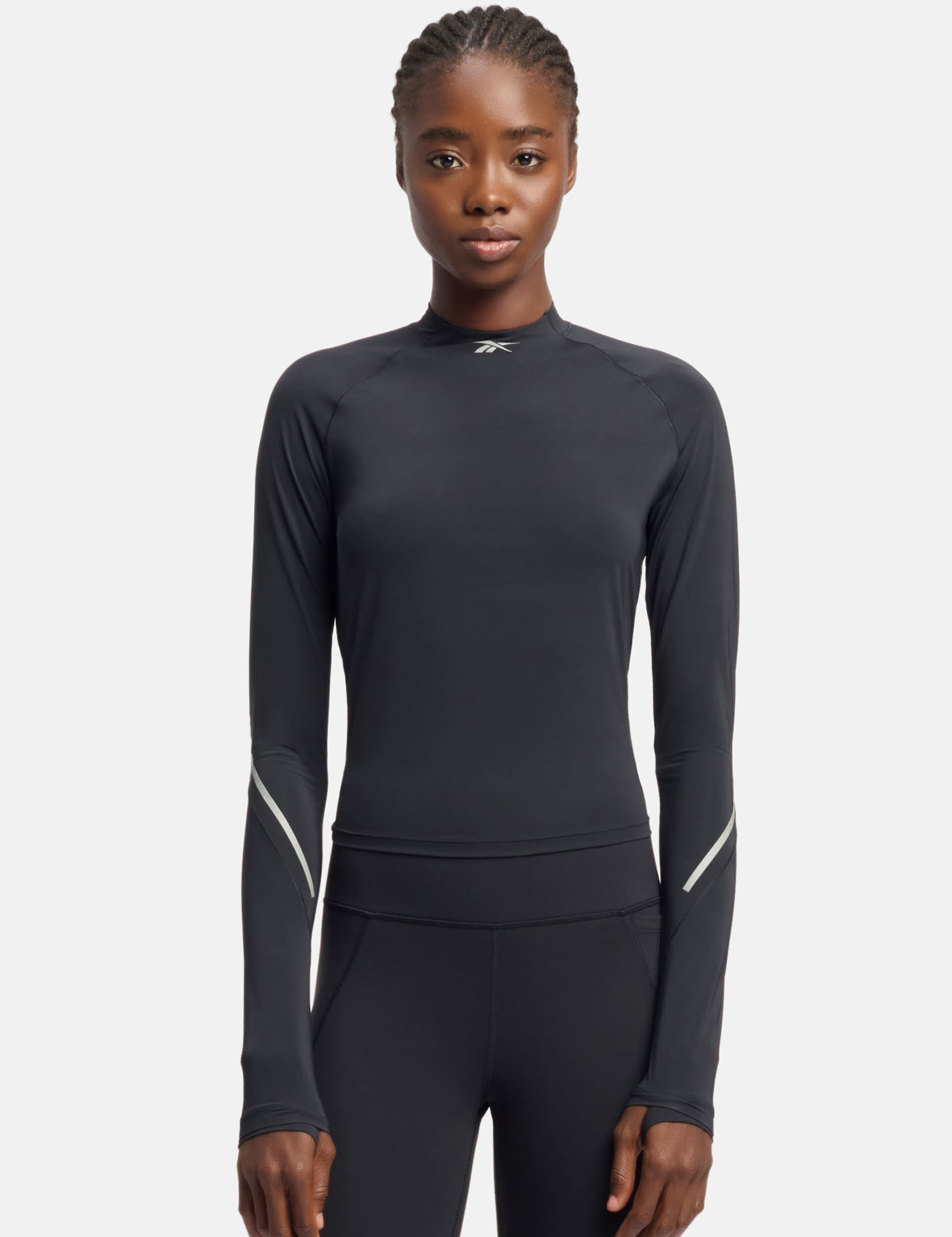 Reebok Women's Speed Crew Neck Fitted Running Top - M - Black, Black