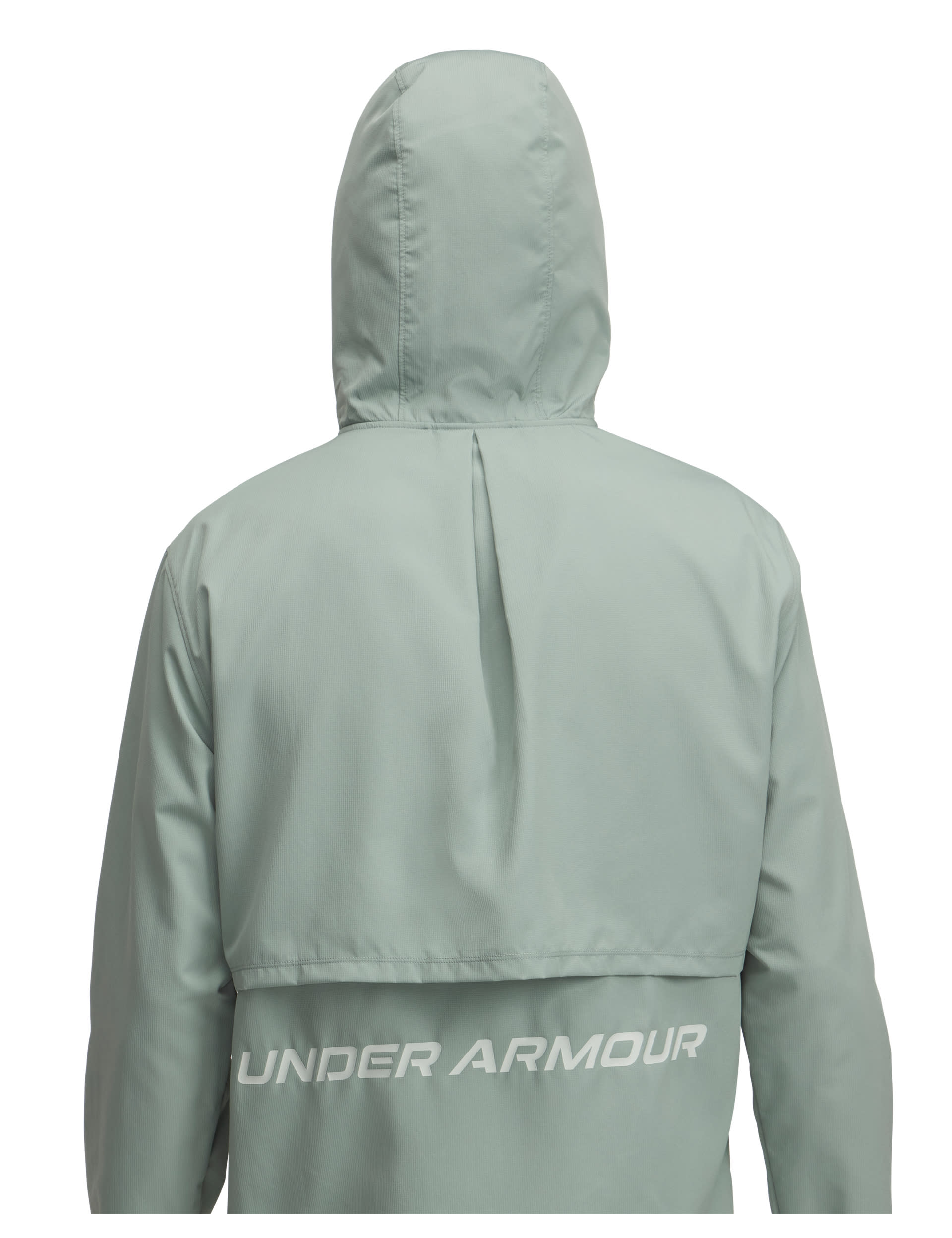 Under Armour Men's Launch Hooded Water Repellent Sports Jacket - M - Light Grey, Light Grey