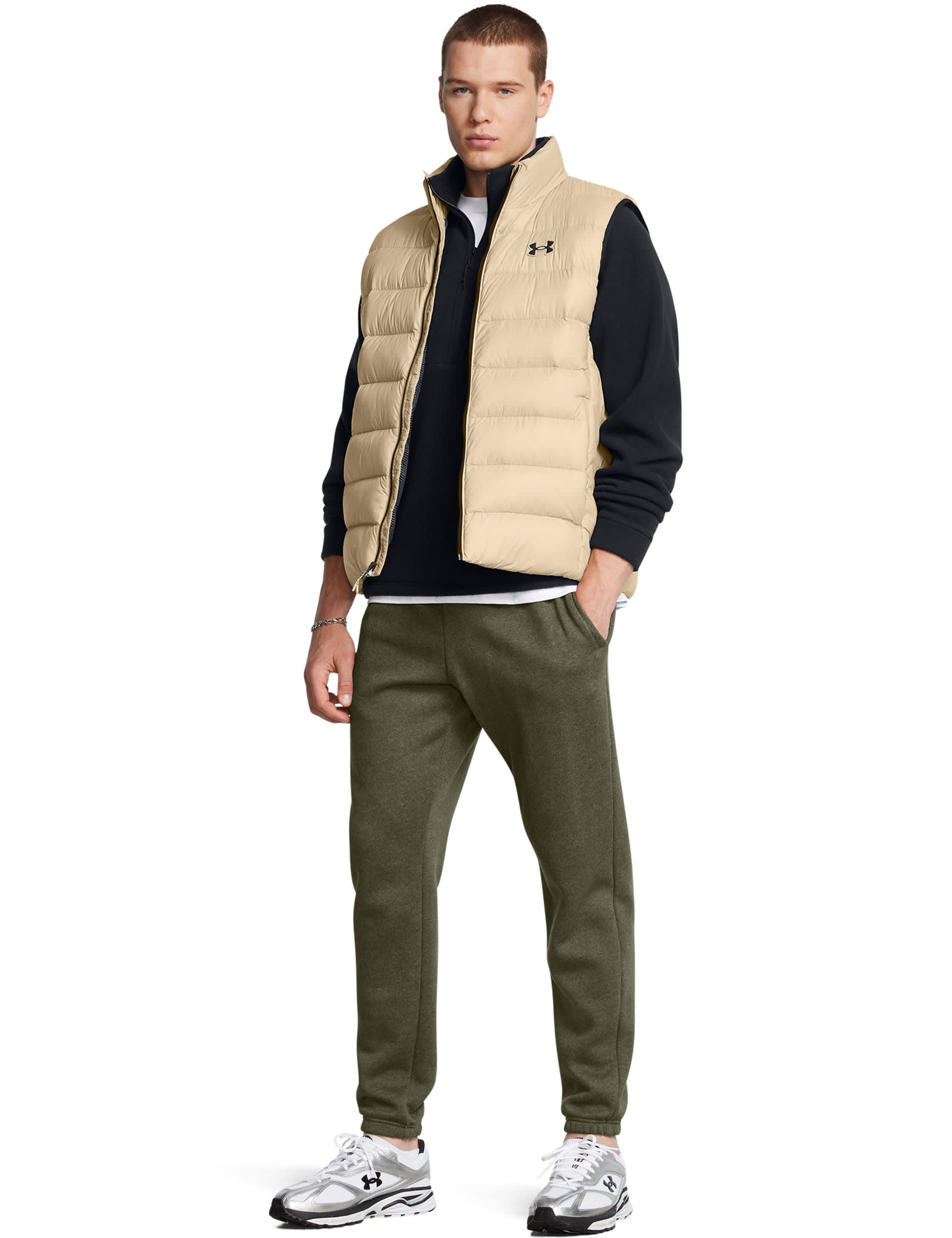 Under Armour Men's Legend Down Quilted Water Repellent Gilet - M - Taupe, Taupe