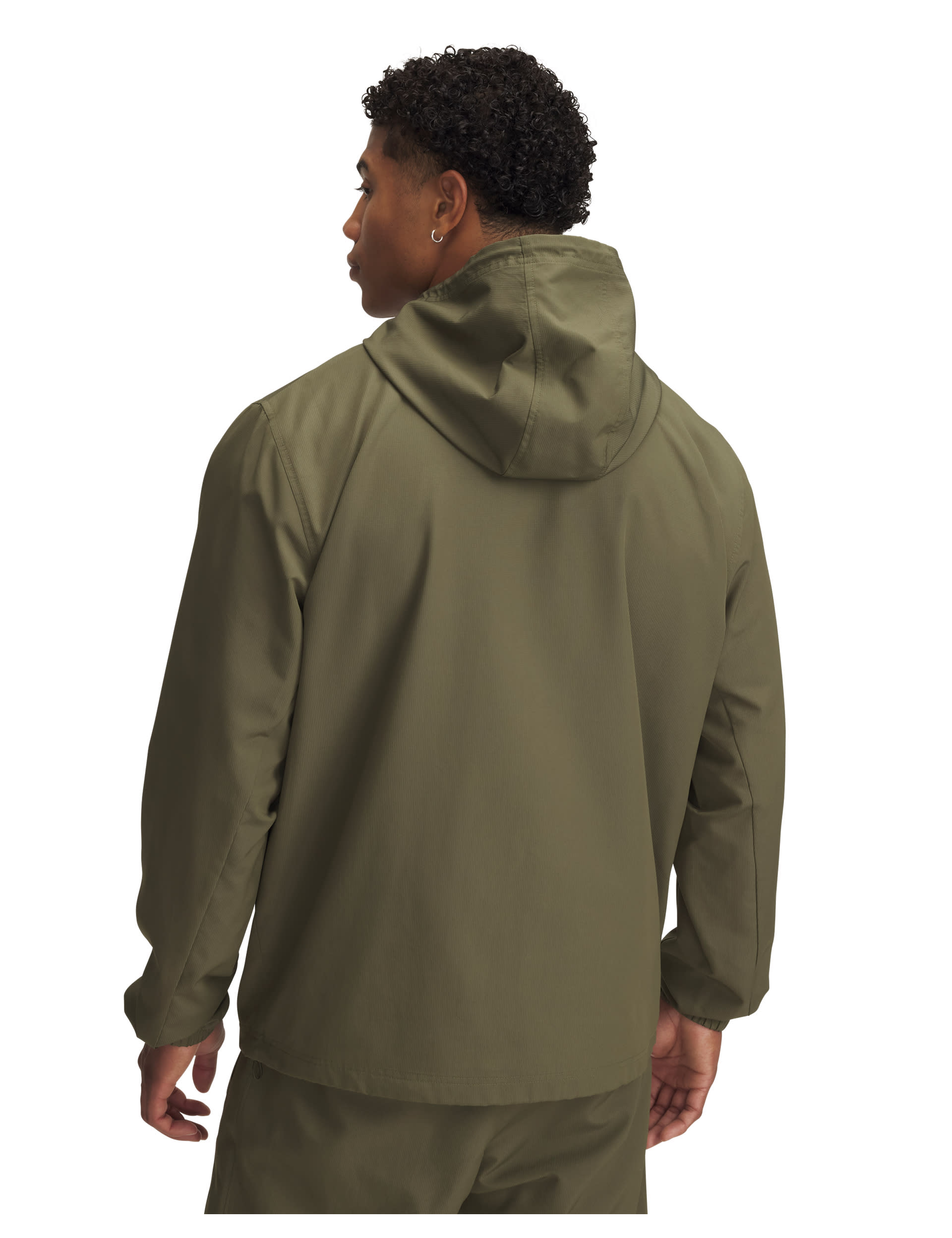 Under Armour Men's Rival Windbreaker Hooded Sports Jacket - Dark Khaki, Dark Khaki