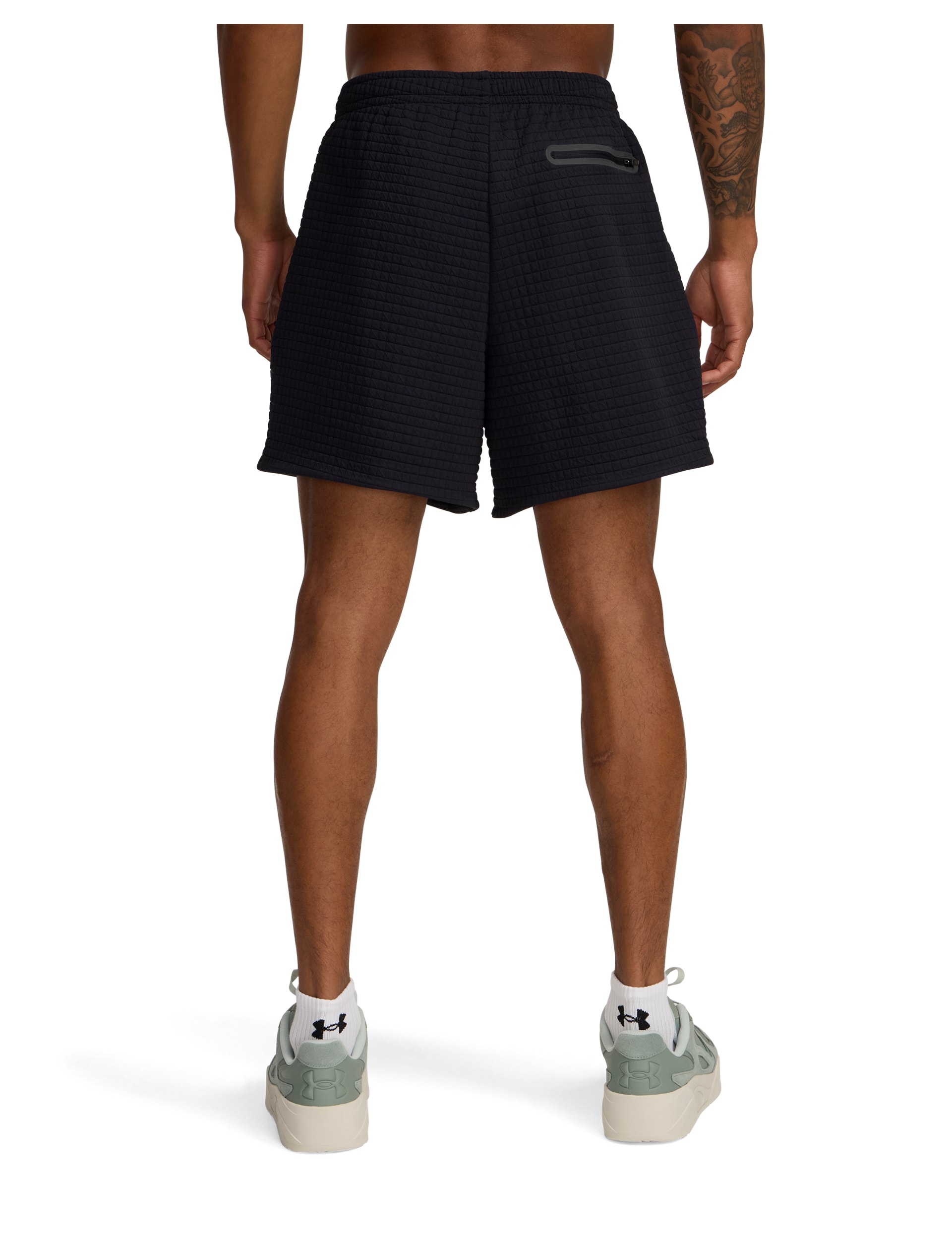 Under Armour Men's Unstoppable Fleece Grid Sport Shorts - XXL - Black, Black