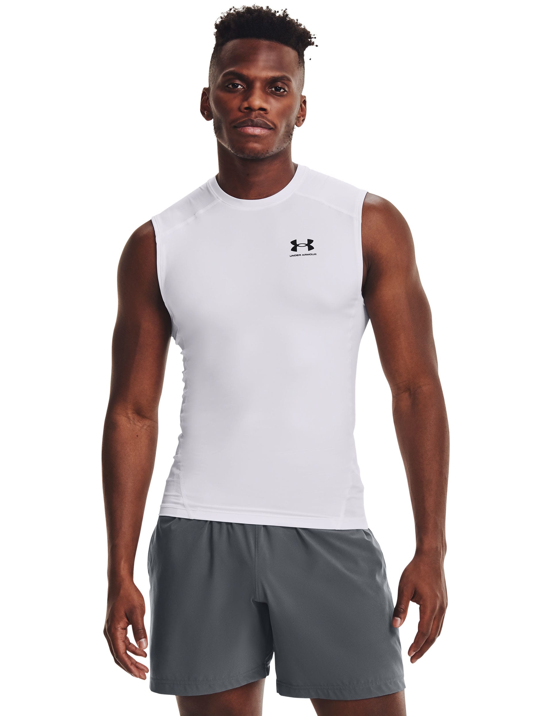 Under Armour Men's HeatGear Sleeveless Lightweight Sports Vest - White, White