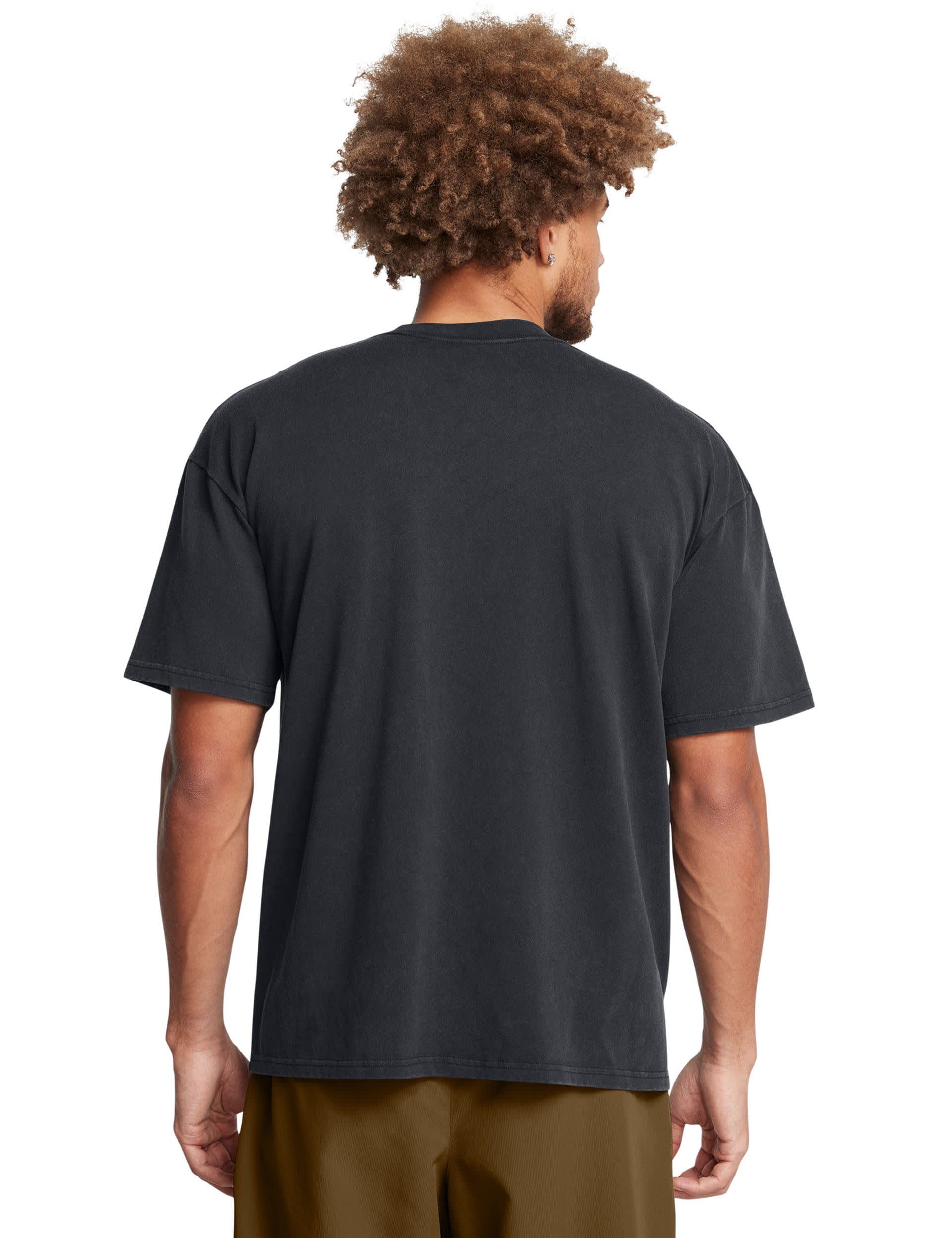 Under Armour Men's Heavyweight Oversized Cotton Rich T-Shirt - L - Black, Black