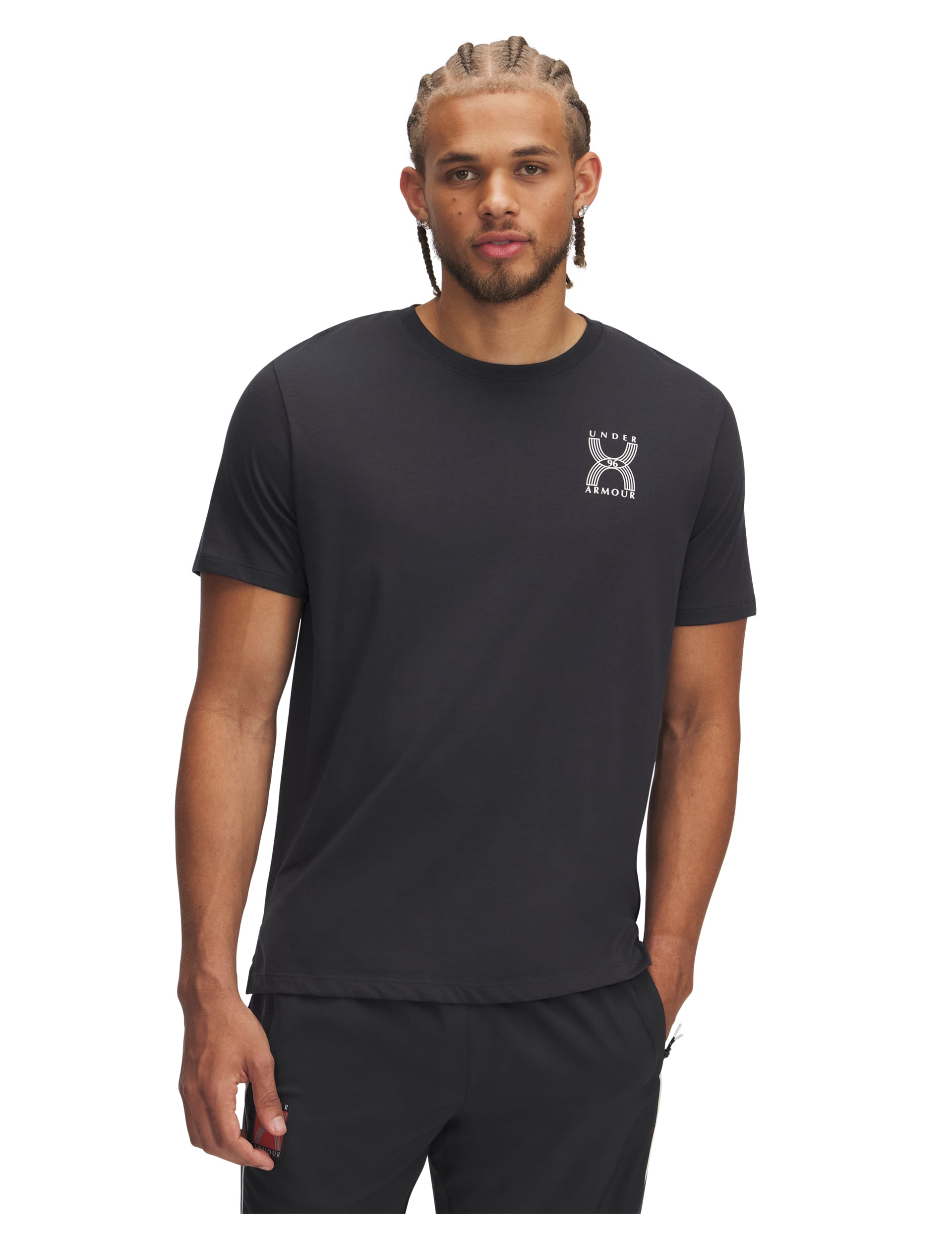 Under Armour Men's Run 96 Crew Neck Sports Graphic T-Shirt - L - Dark Grey, Dark Grey