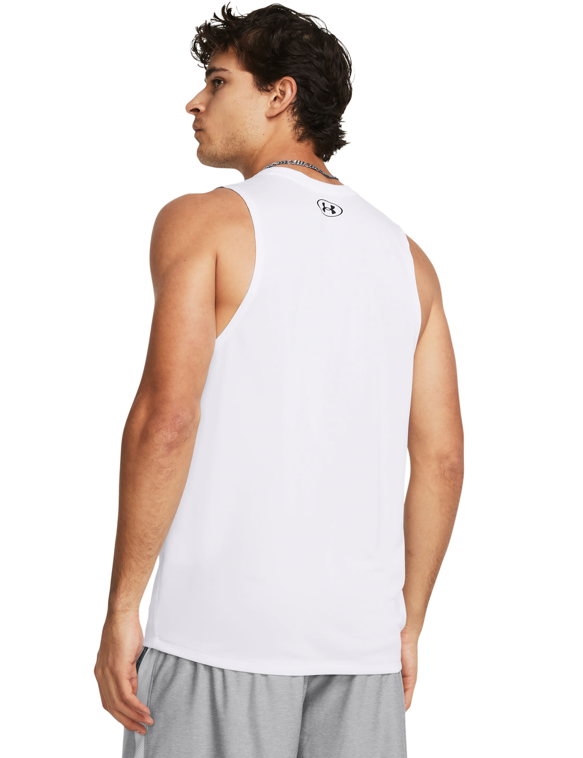 Under Armour Men's Tech Crew Neck Tank Top - L - White, White