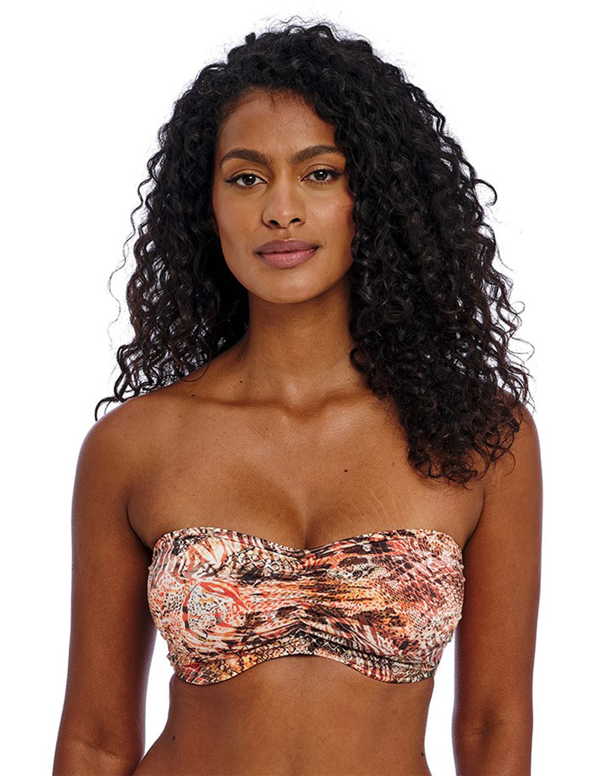 Freya Women's Desert Cat Wired Bandeau Bikini Top - 36D - Multi, Multi