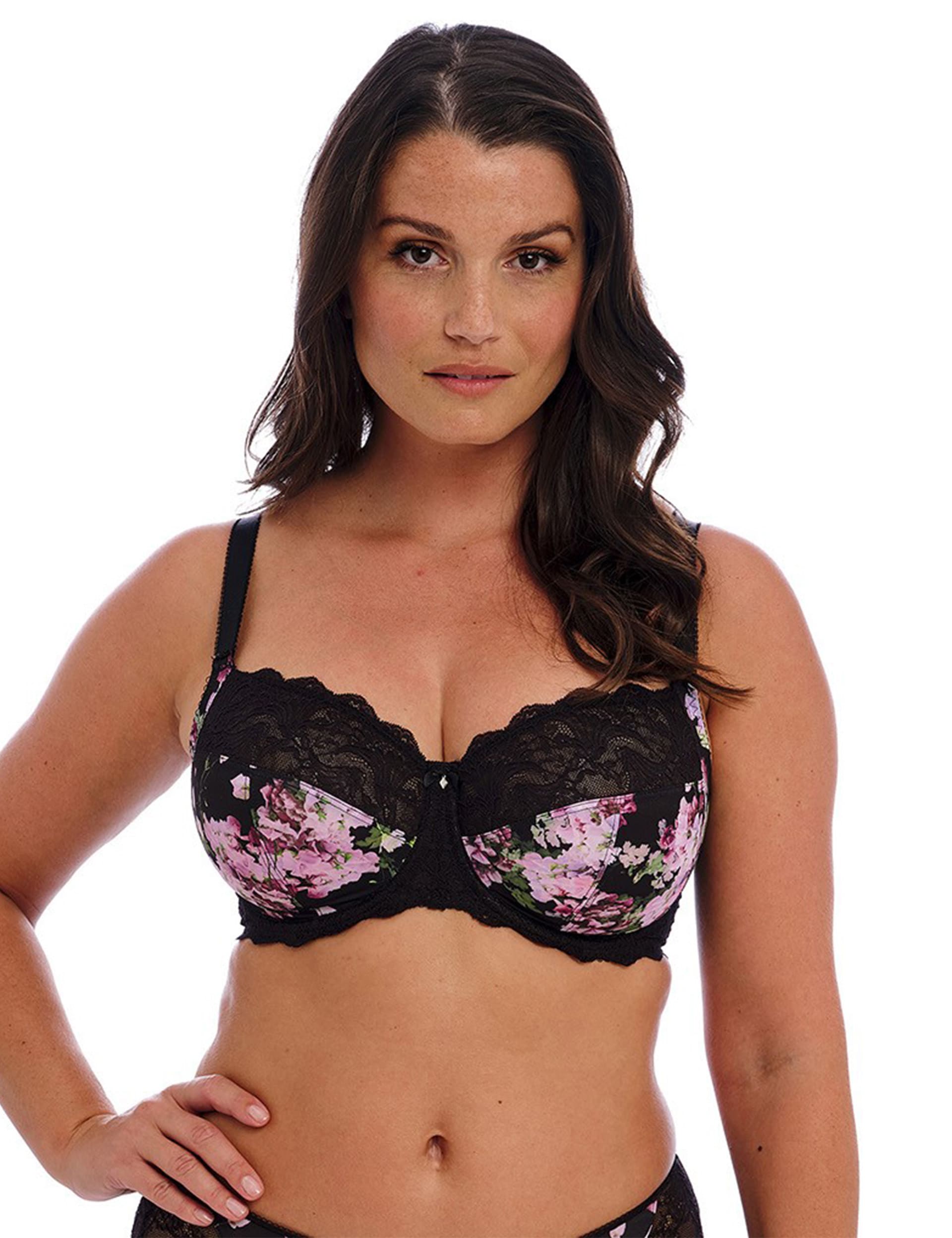 Fantasie Women's Lucia Wired Side Support Bra (D-HH) - 38E - Black Mix, Black Mix