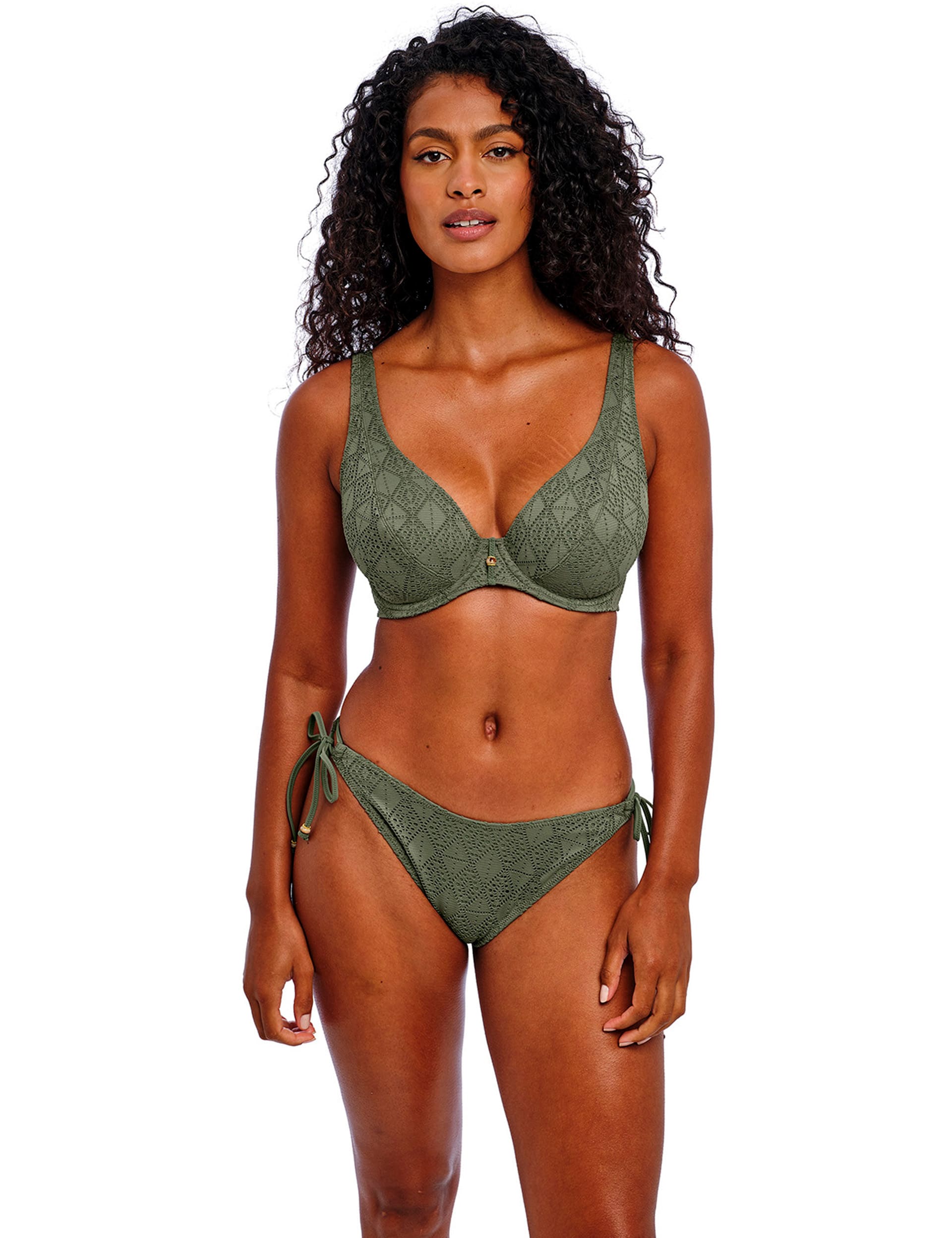 Freya Women's Nomad Nights High Leg Bikini Bottoms - Green, Green