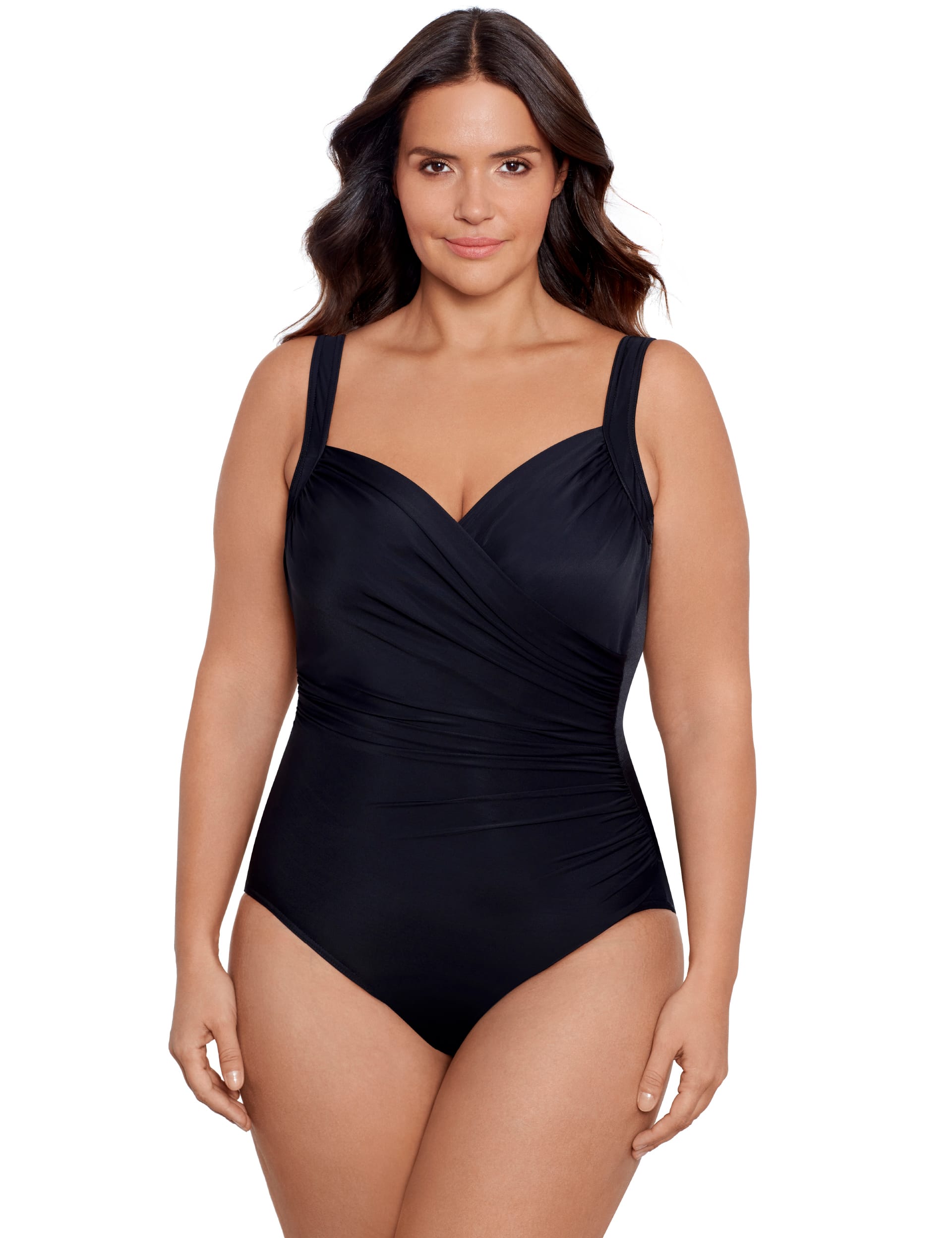 Miraclesuit Women's Sanibel Extra Firm Control Wired Plus Swimsuit - 22 - Black, Black