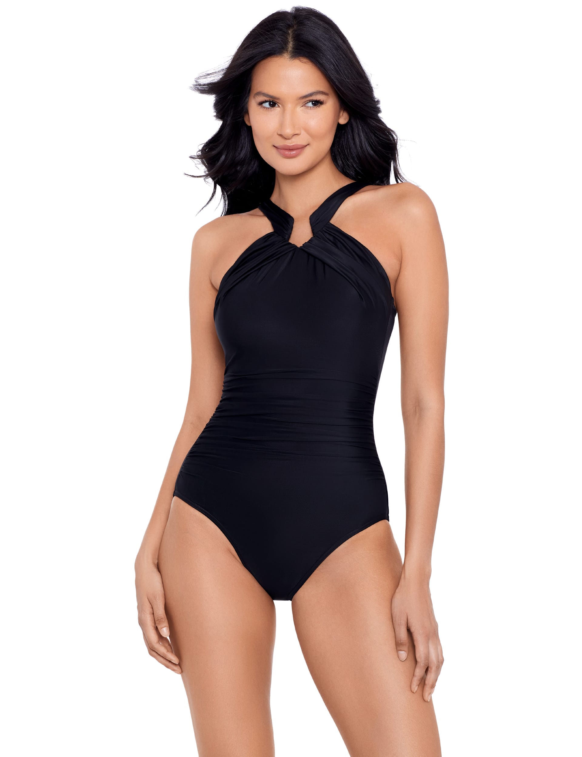 Miraclesuit Women's Extra Firm Control Halterneck Swimsuit - 14 - Black, Black