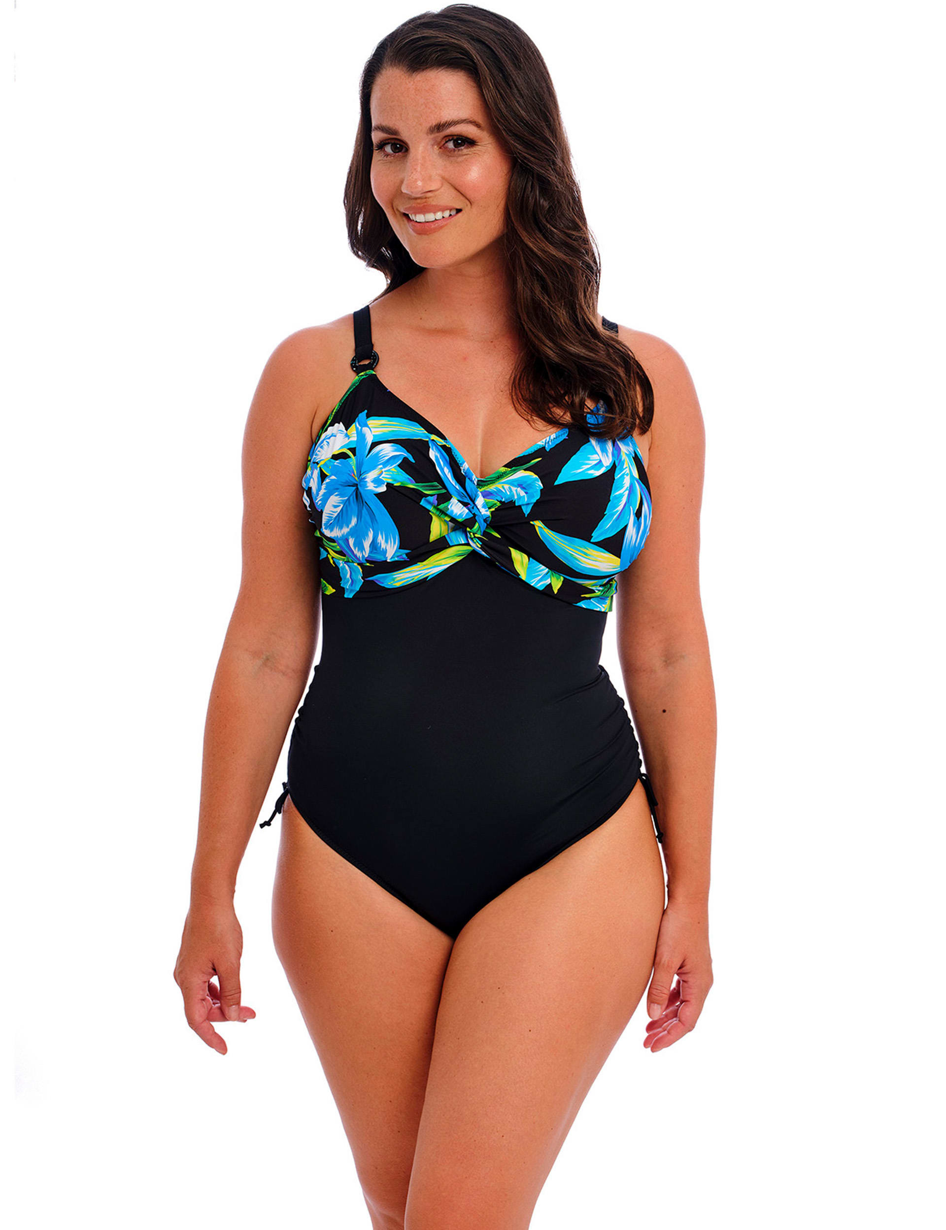 Fantasie Women's Talm Beach Wired Tie Side Swimsuit - 36DD - Black Mix, Black Mix