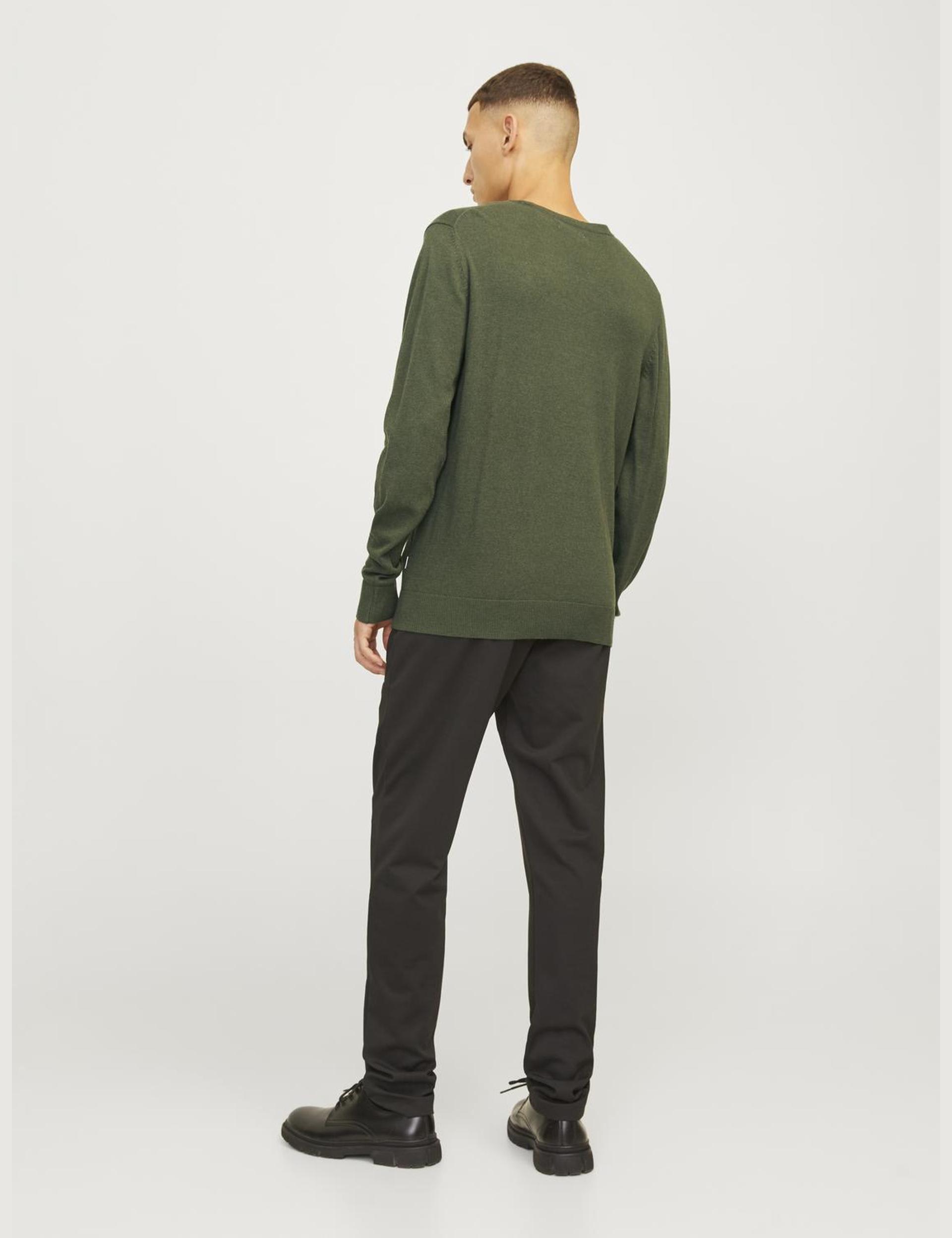 Jack & Jones Men's Cotton Rich Crew Neck - S - Green, Dark Grey,Green