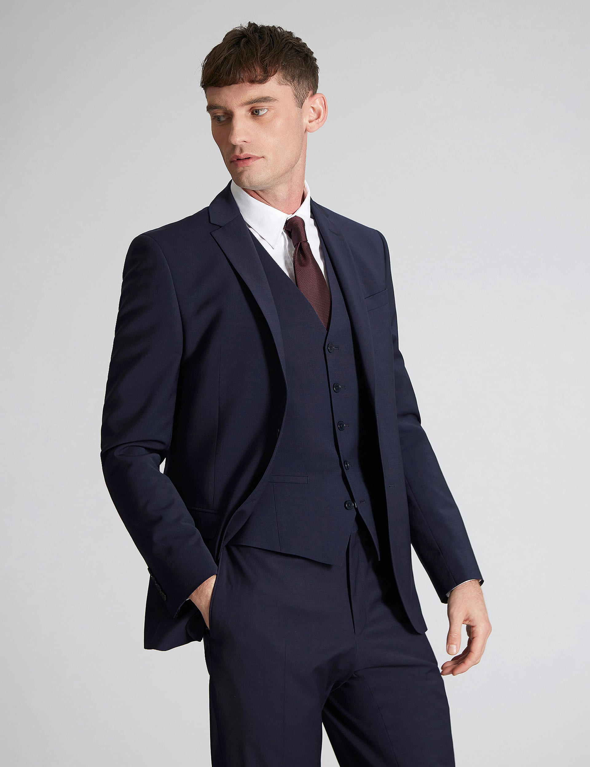 Ted Baker Men's Slim Fit Wool Rich Suit Jacket - 40REG - Navy, Black,Grey,Navy