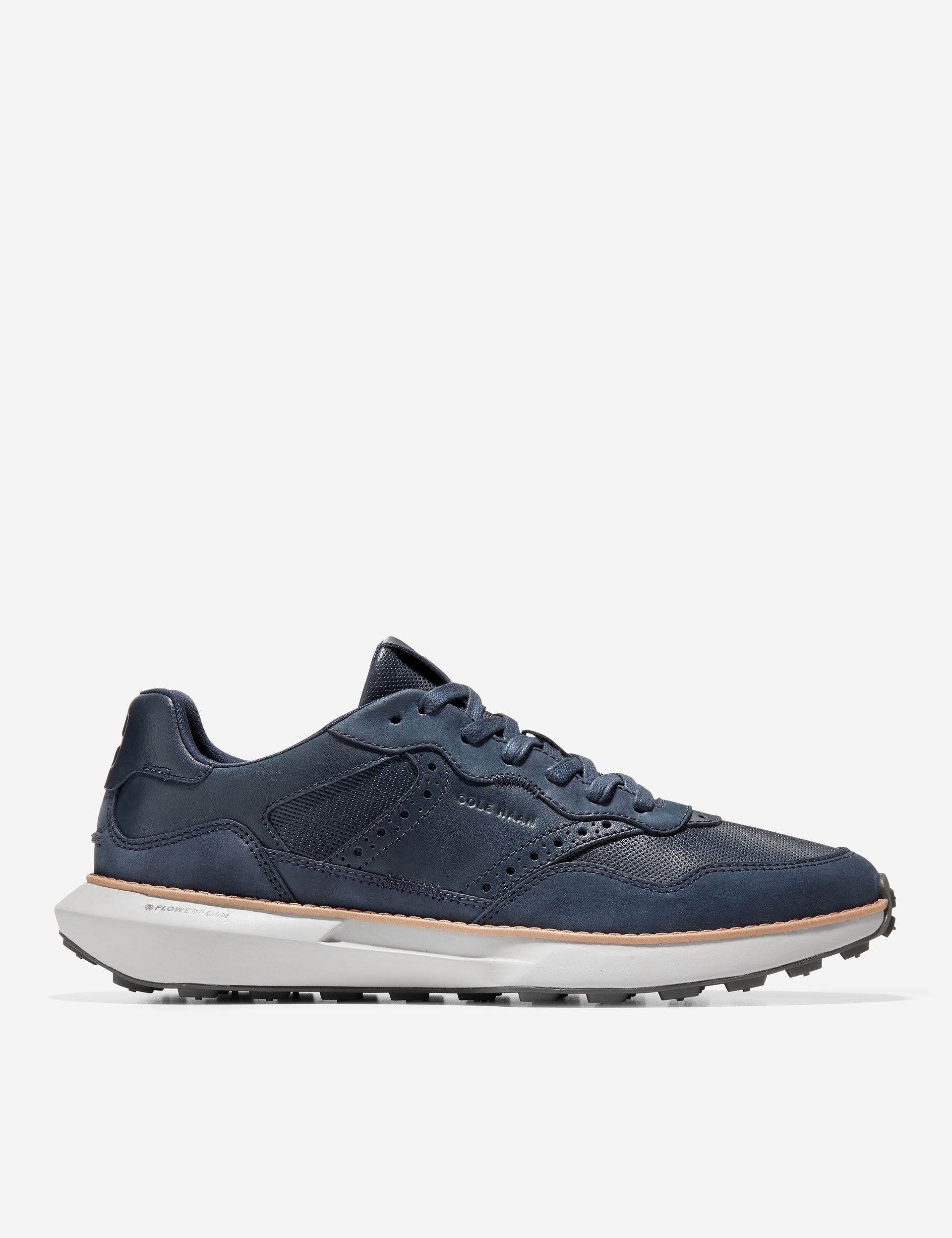 Cole Haan Men's Grandpro Ashland Leather Lace-Up Trainers - 7 - Navy, Navy