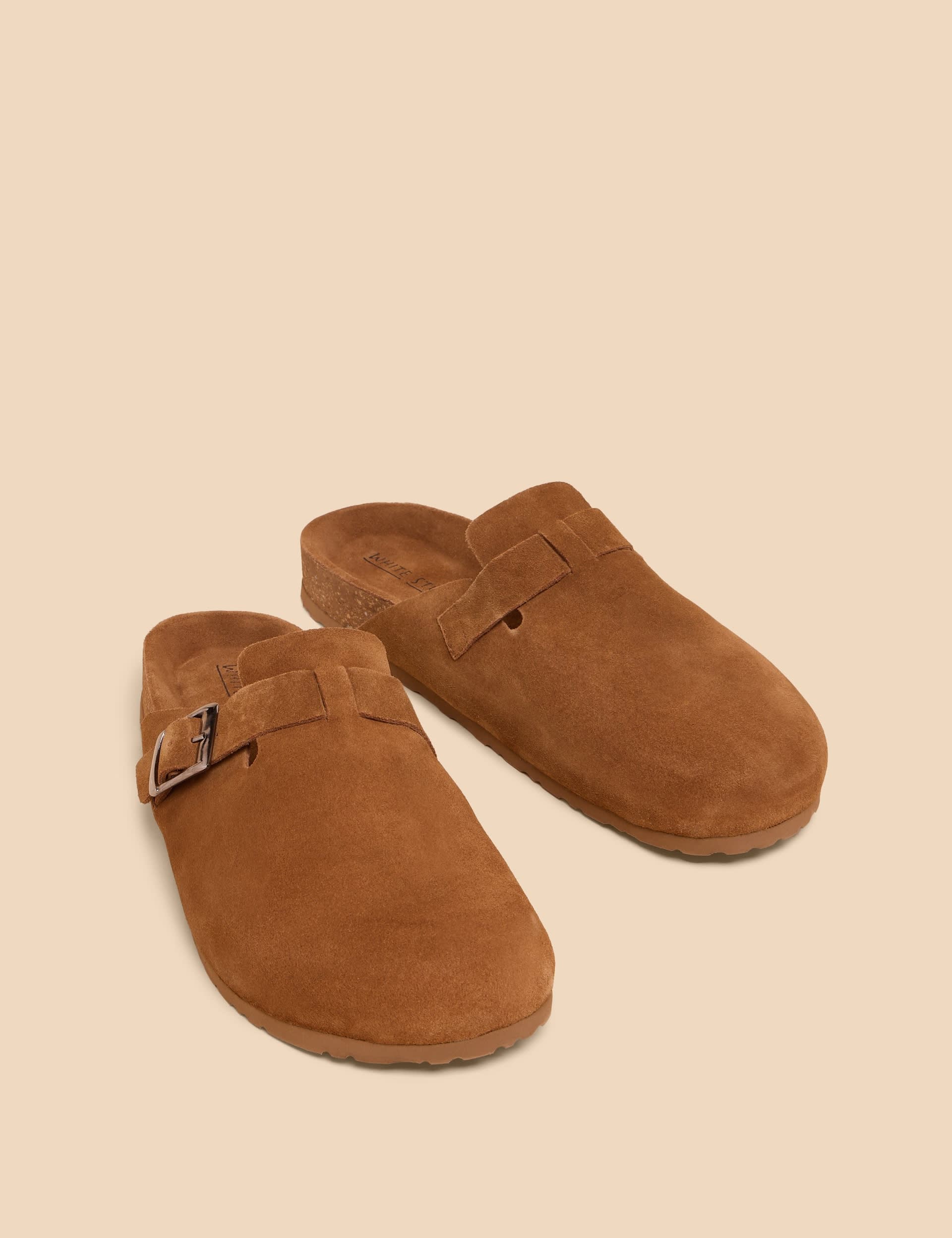 White Stuff Men's Suede Slip-On Shoes - 9 - Tan, Tan