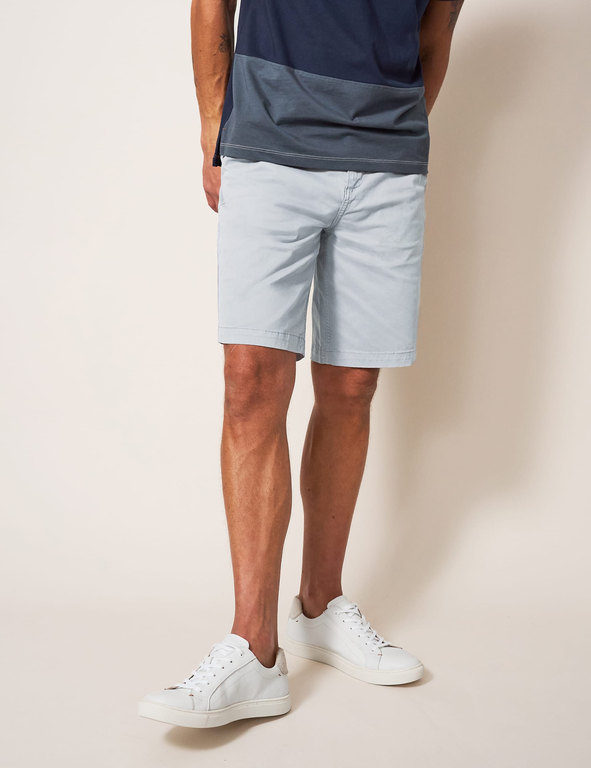 White Stuff Men's 5 Pocket Chino Shorts - 32REG - Grey, Grey