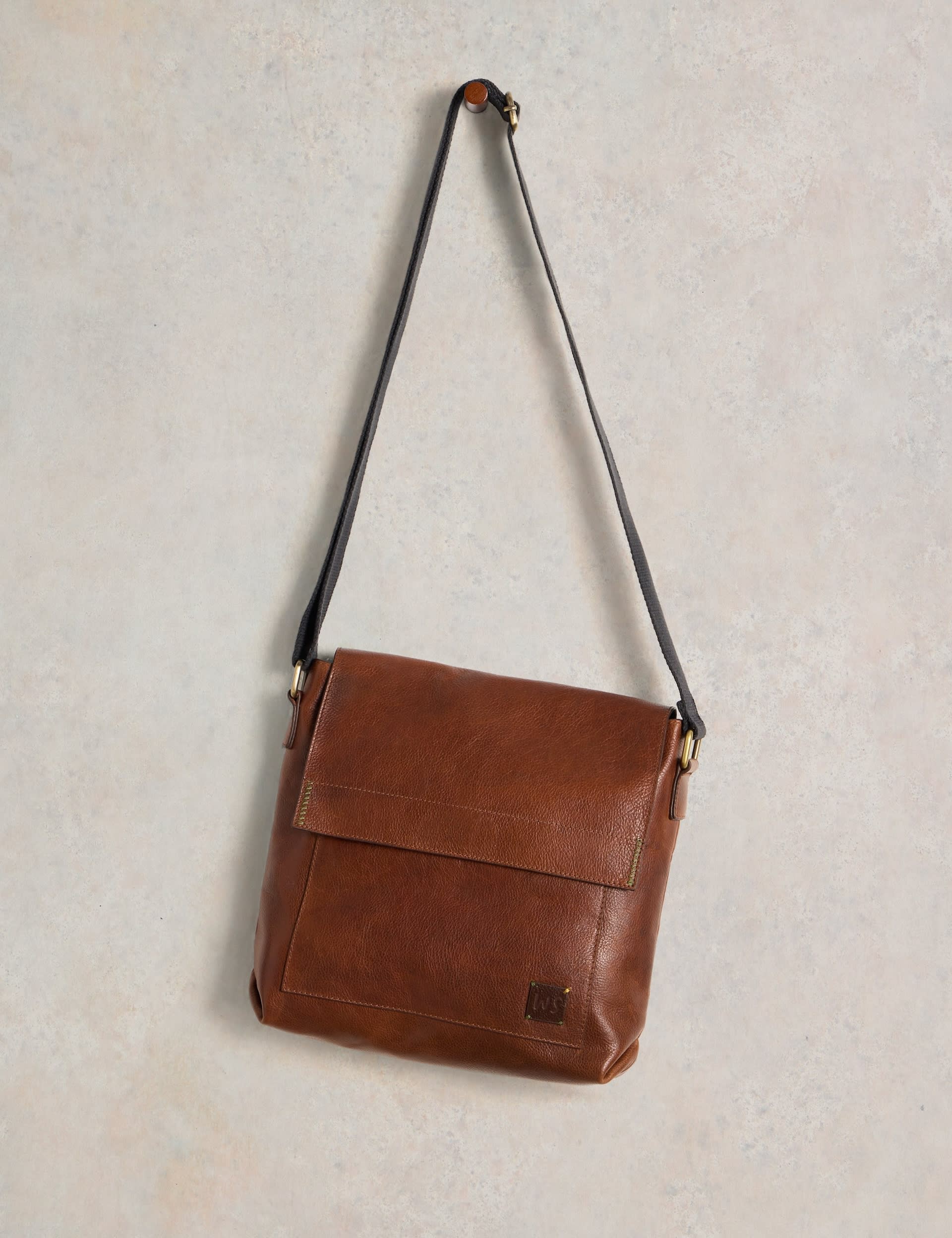 White Stuff Men's Leather Crossbody Bag - one size - Tan, Tan