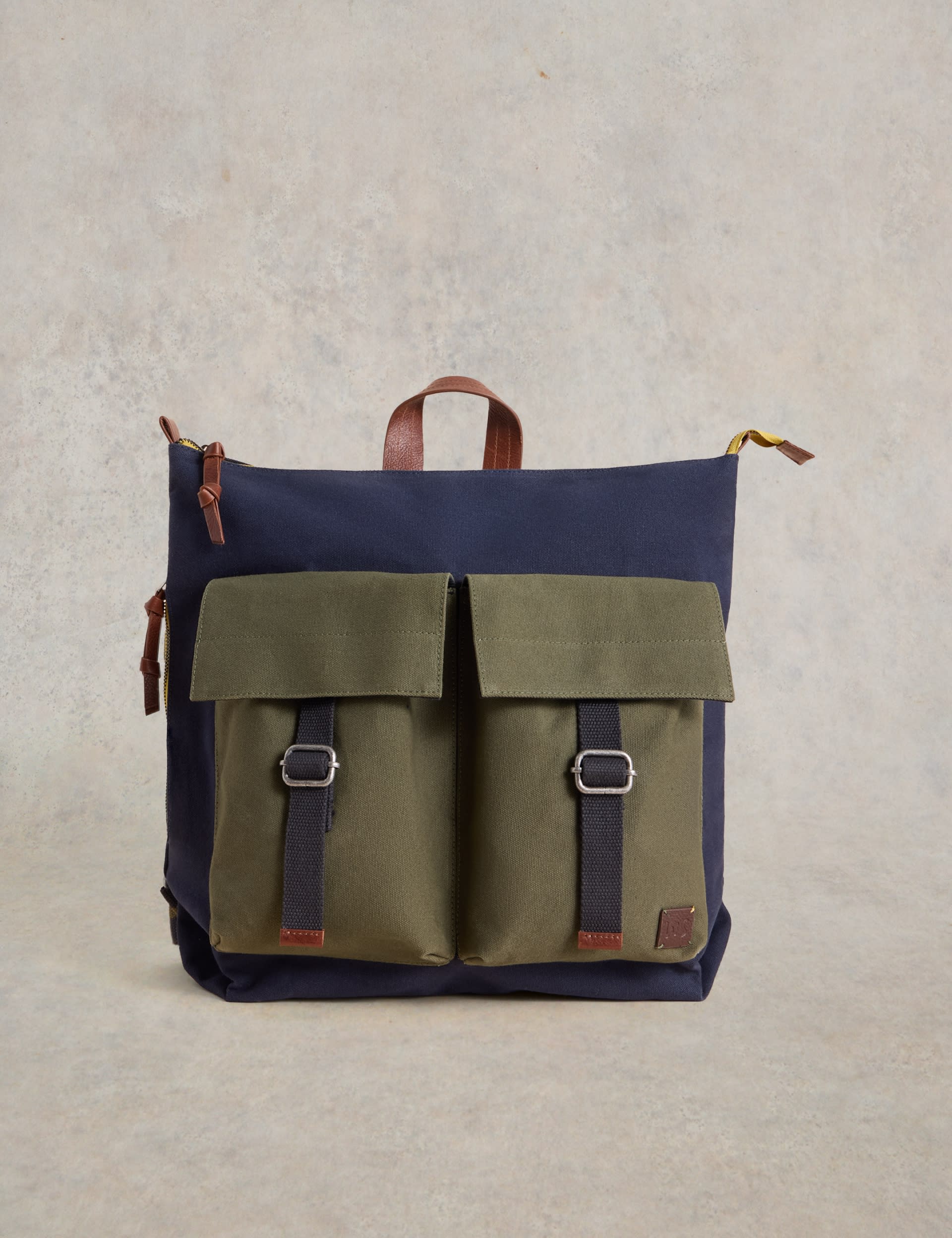 White Stuff Men's Canvas Backpack - one size - Navy Mix, Navy Mix