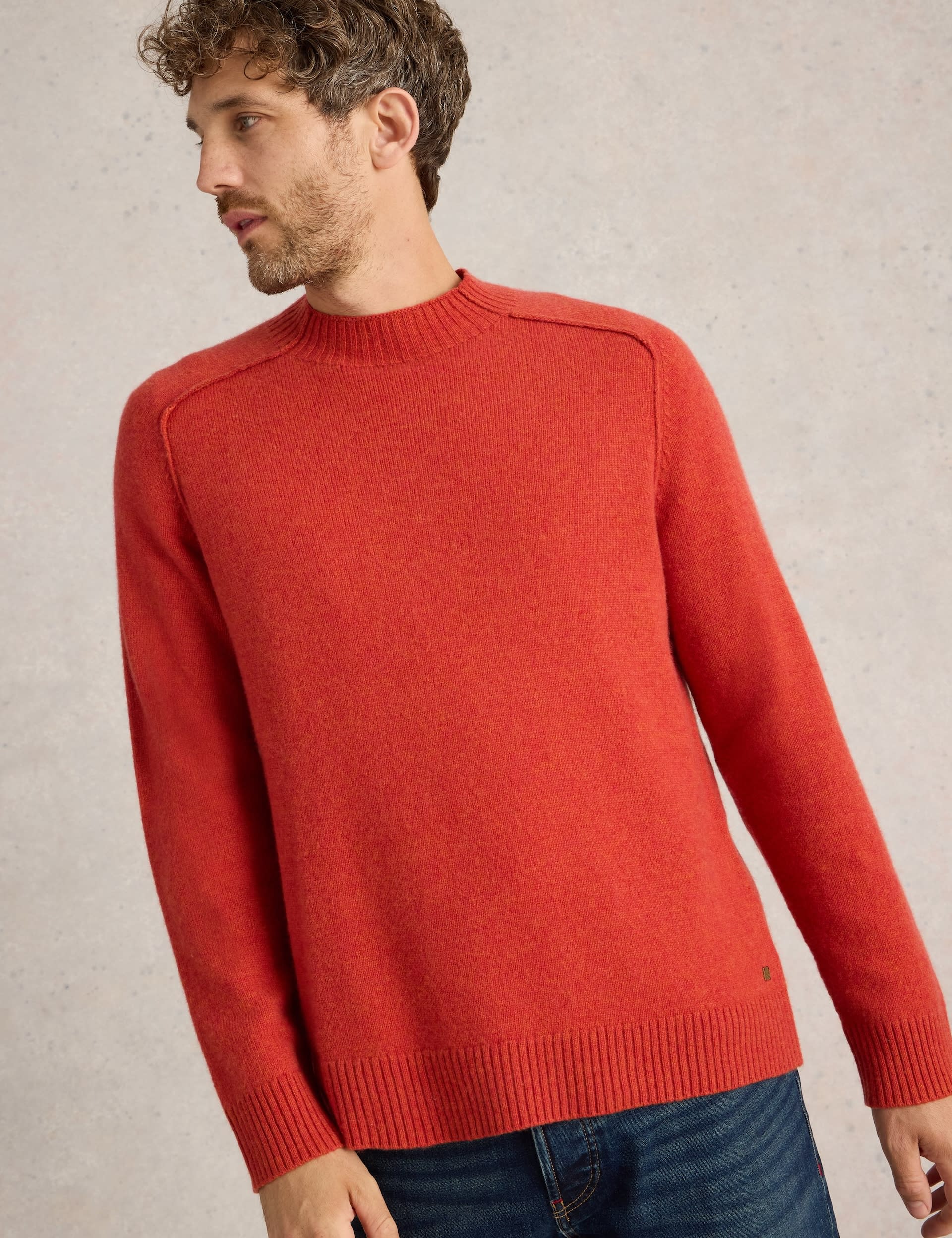 White Stuff Men's Lambswool Rich Jumper - Red, Red