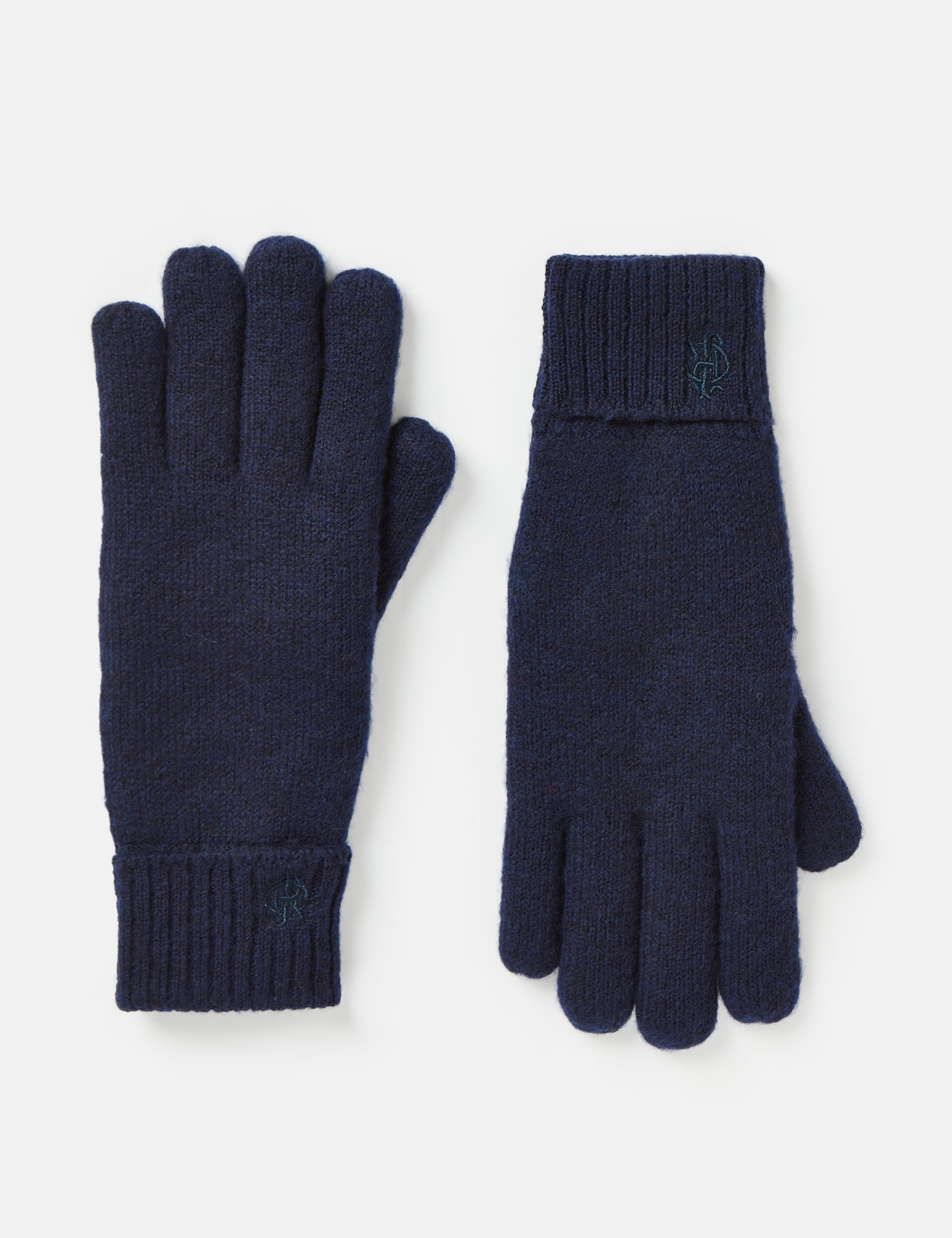 Joules Men's Knitted Gloves - S-M - Grey, Green,Grey