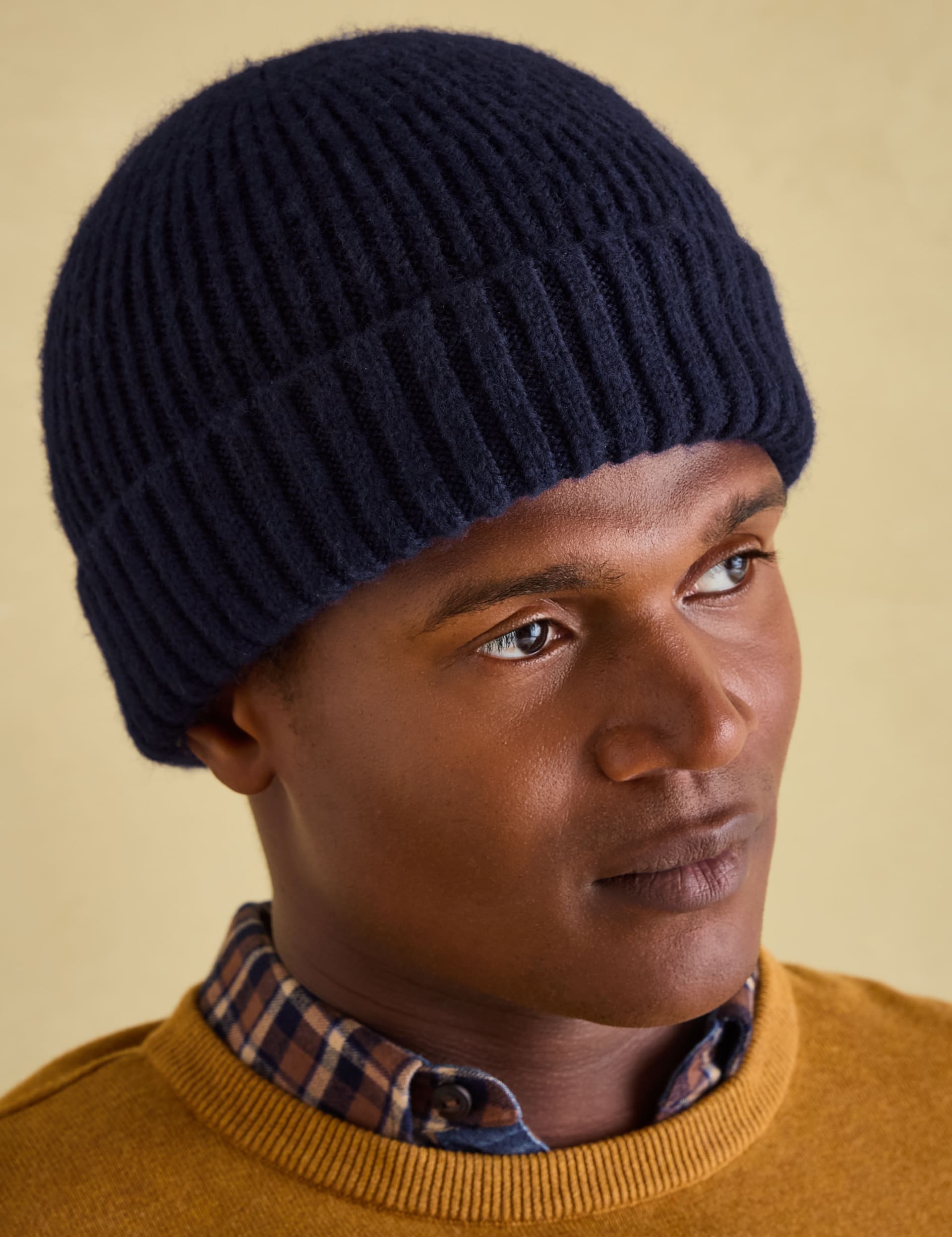 Joules Men's Knitted Beanie Hat - one size - Navy, Navy